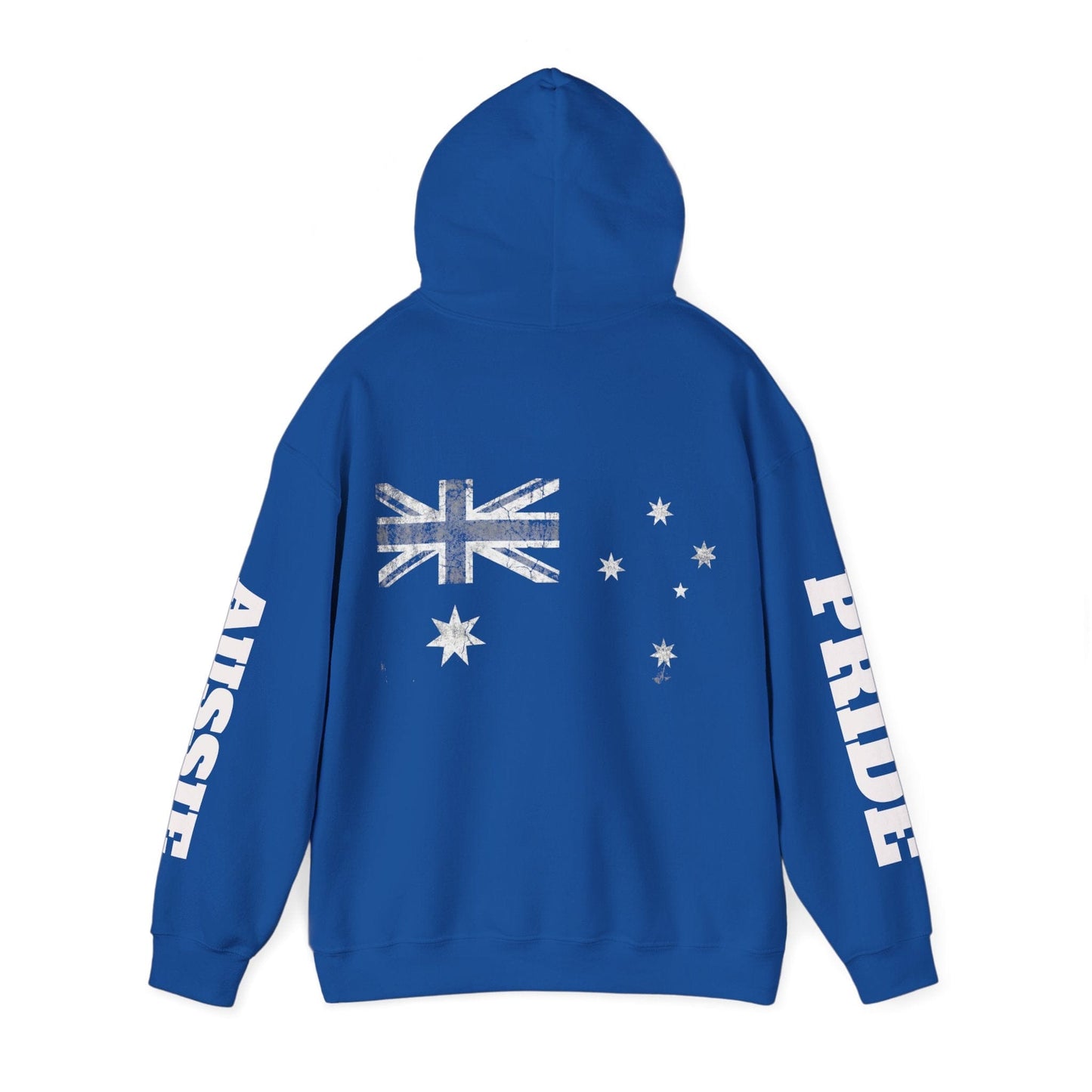 Aussie Pride Distressed Flag Hoodie - Unisex Oversized Streetwear
