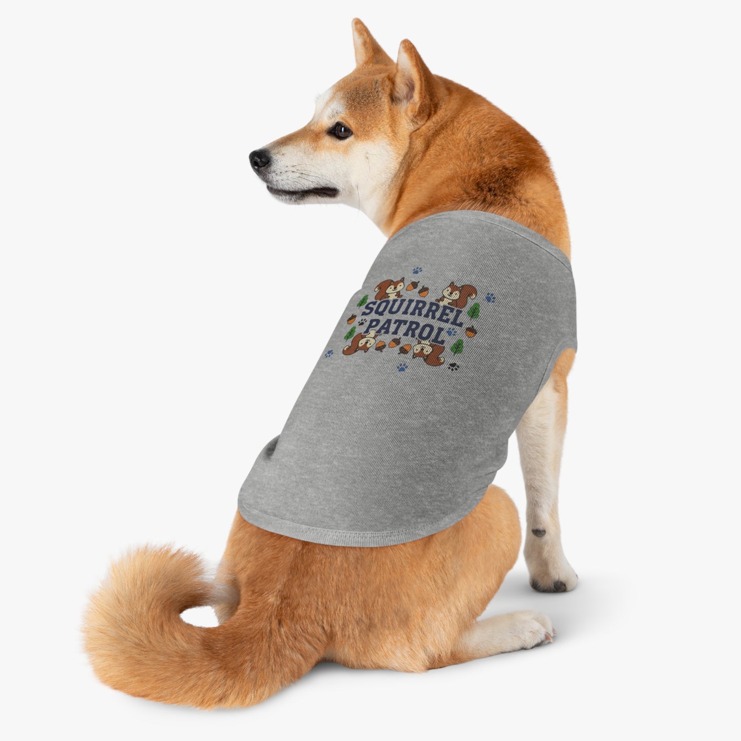 “Squirrel Patrol" Pet Tank Top  | Funny Pet Gift Idea