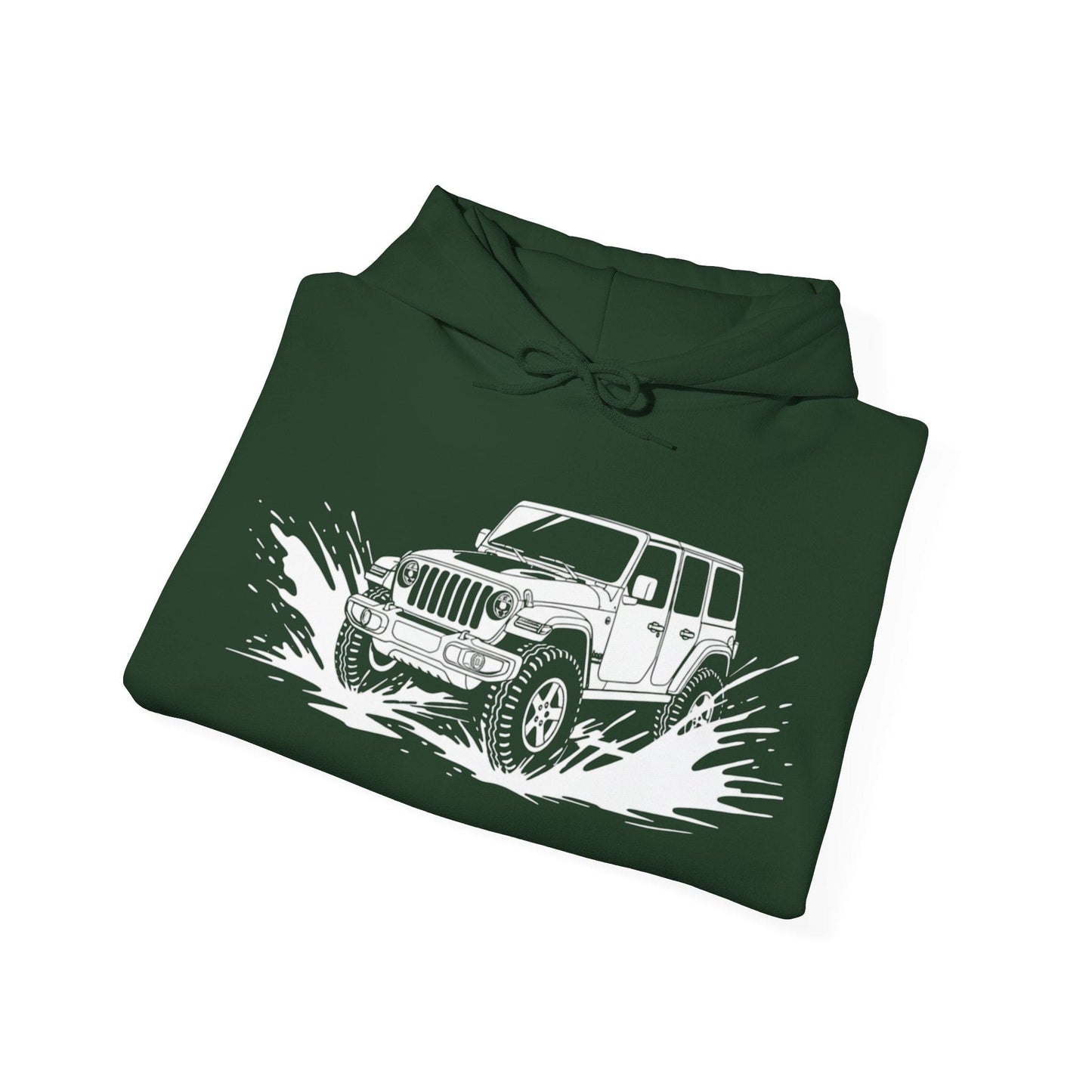 Jeep Wrangler Off-Road Splash Hoodie - 'Mud Life' Sleeve Print