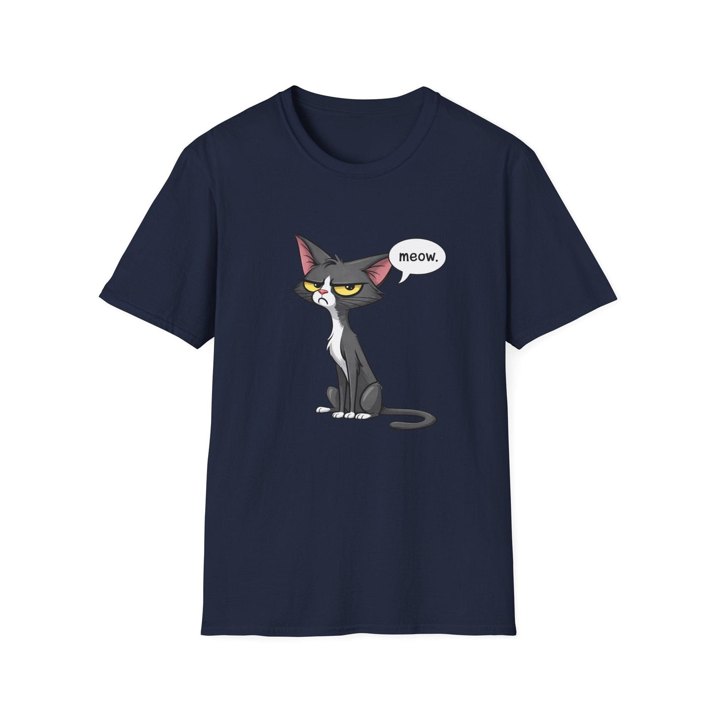 Grumpy Cat "Meow" Graphic T-Shirt - Sassy Cat Tee - That Should Be on a T-Shirt