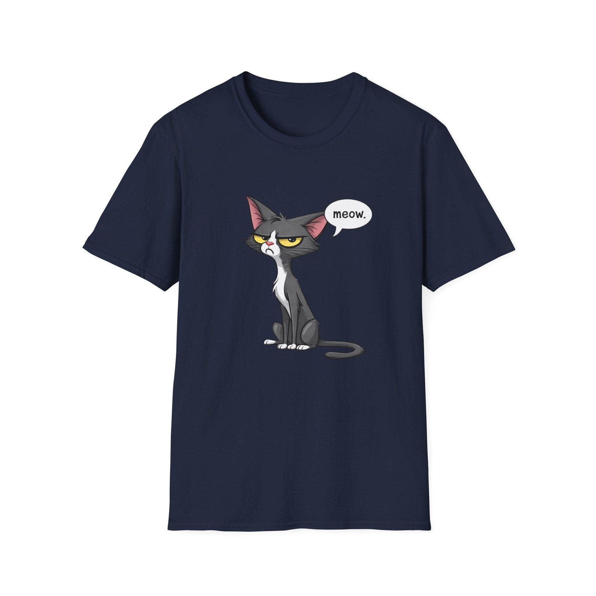 Grumpy Cat "Meow" Graphic T-Shirt - Sassy Cat Tee - That Should Be on a T-Shirt