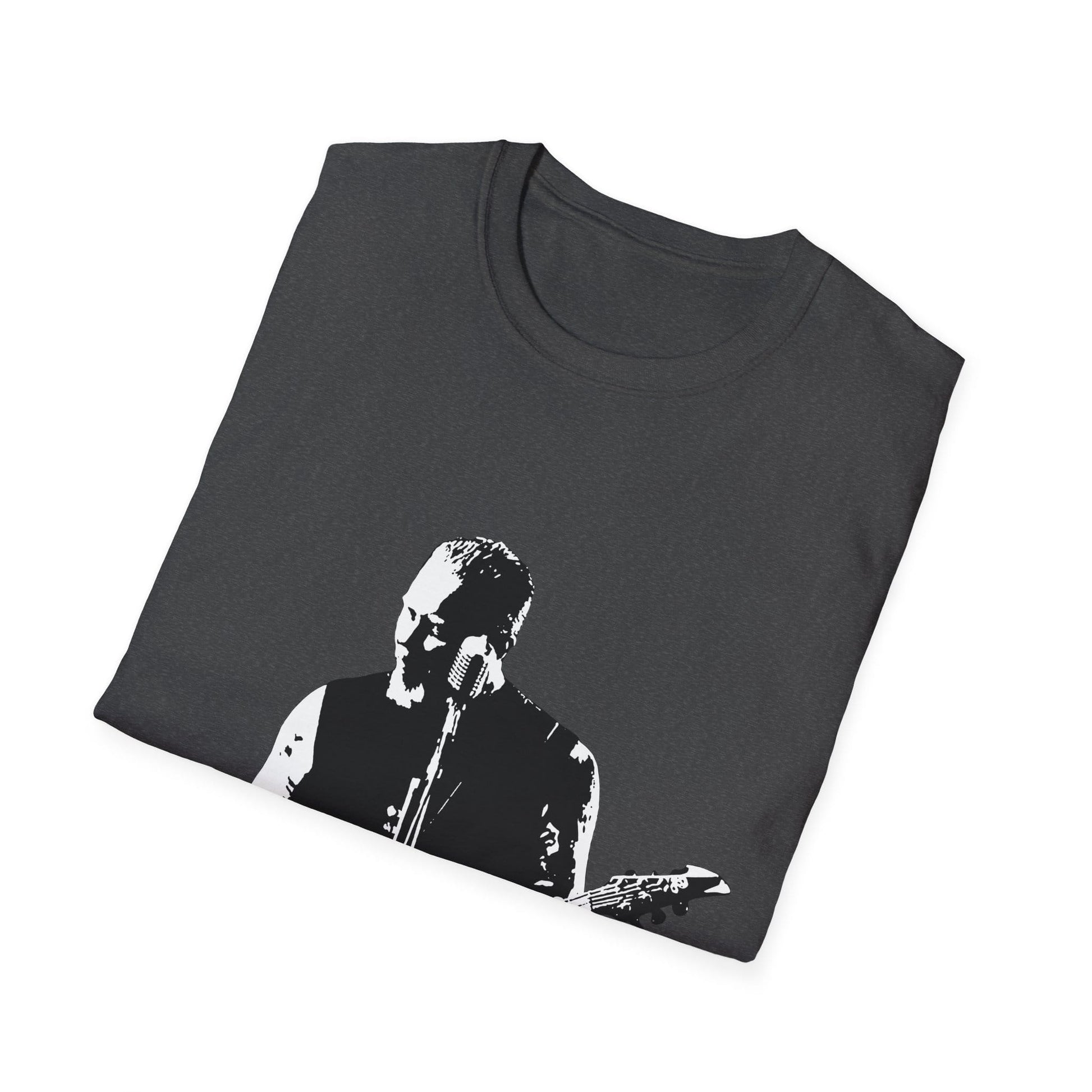 Metal Guitar Legend T-Shirt – Heavy Metal Frontman Silhouette Graphic Tee - That Should Be on a T-Shirt