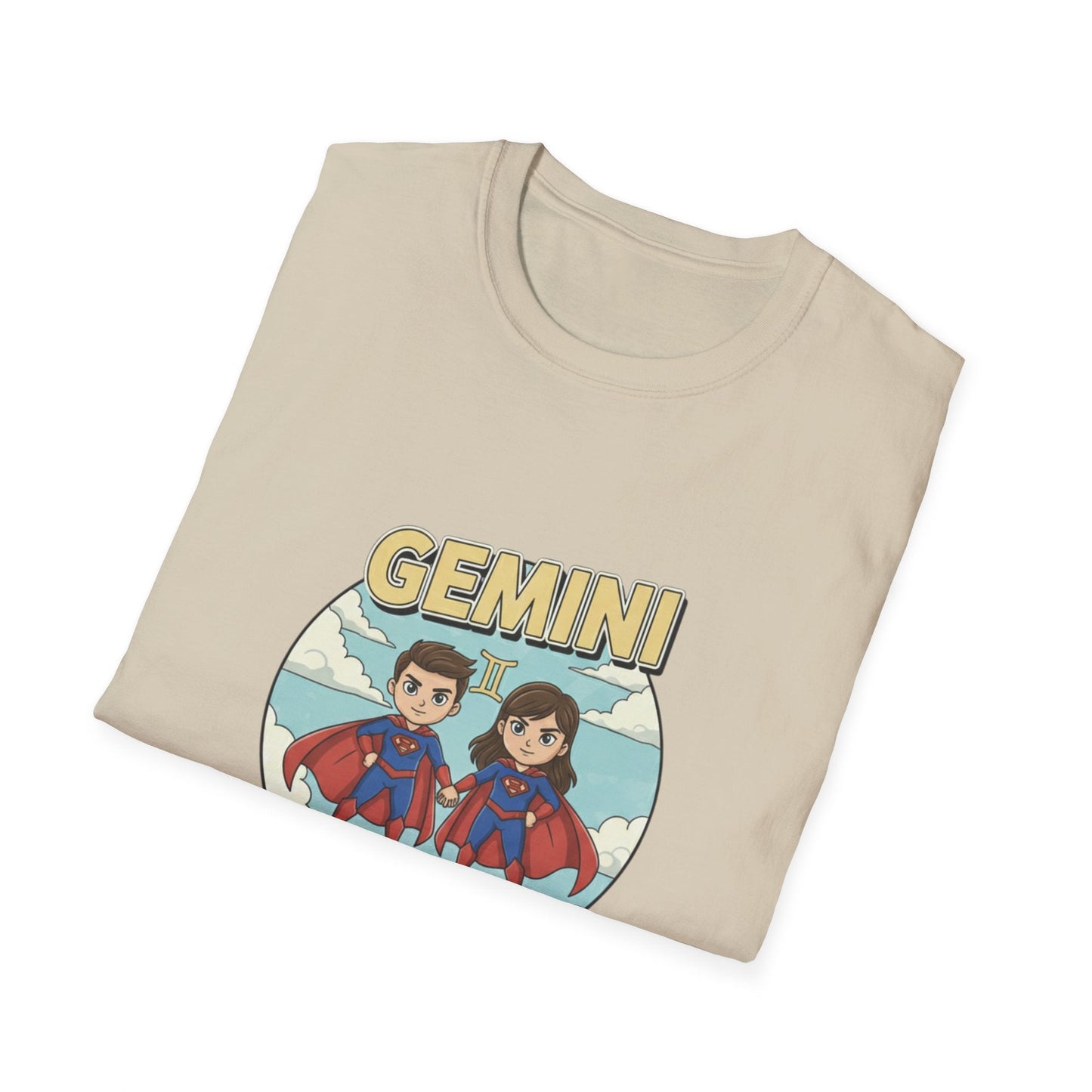 Gemini Zodiac T-Shirt — Cute Twin Superhero Horoscope Tee - That Should Be on a T-Shirt
