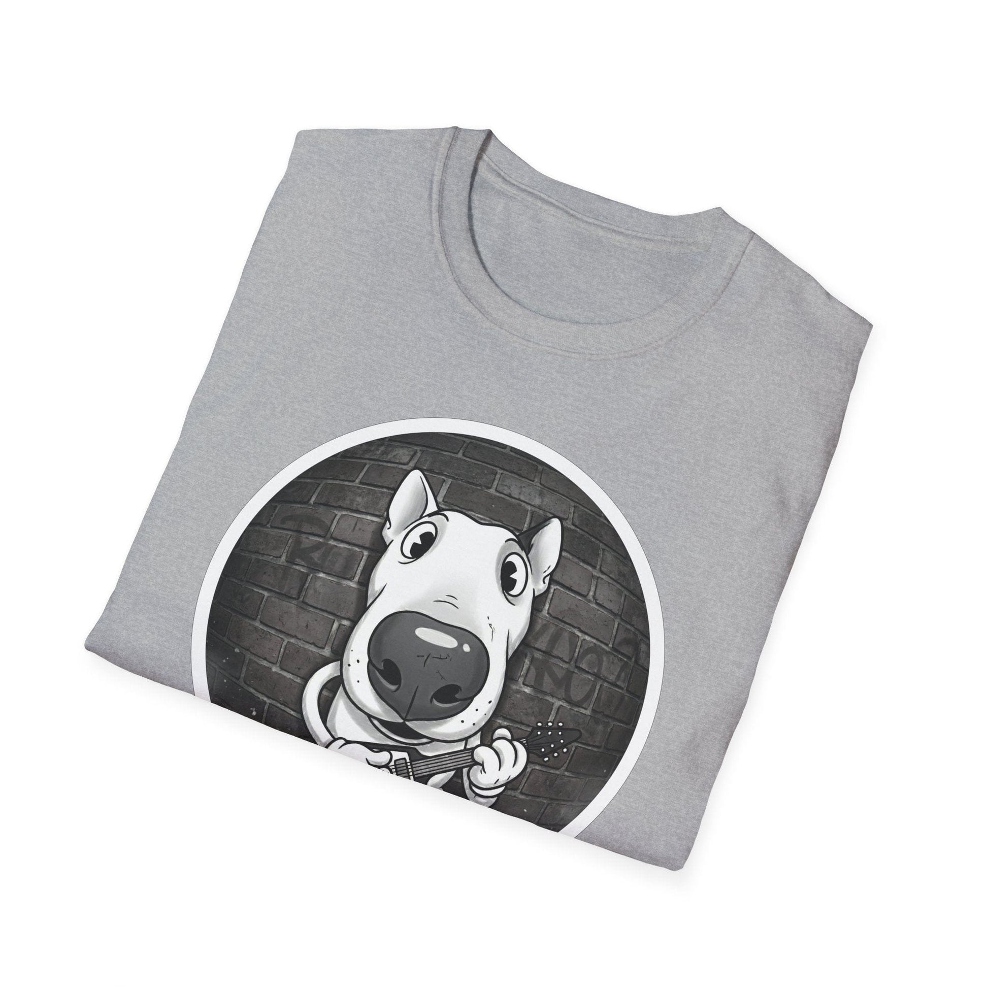 Bull Terrier Cartoon T-Shirt — Cute Dog Face Graphic Tee - That Should Be on a T-Shirt