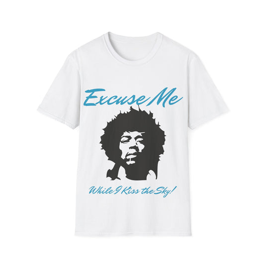 Jimi Hendrix Inspired T-Shirt - 'Excuse Me While I Kiss the Sky' Design