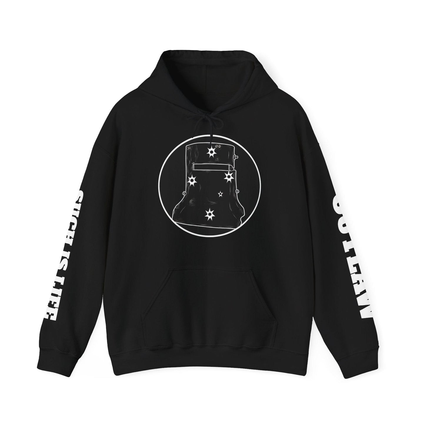Ned Kelly Helmet Southern Cross Hoodie — Patriotic Graphic Hooded Sweatshirt - That Should Be on a T-Shirt
