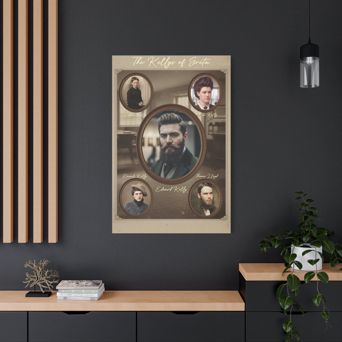 The Kellys of Greta – Ned Kelly Gang Vintage Australian History Canvas Wall Art - That Should Be on a T-Shirt