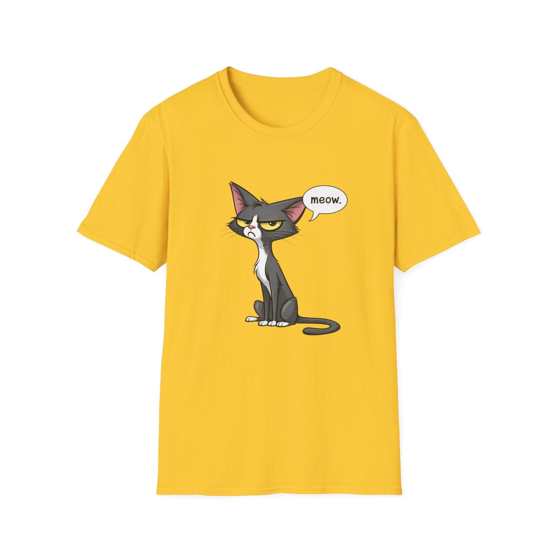 Grumpy Cat "Meow" Graphic T-Shirt - Sassy Cat Tee - That Should Be on a T-Shirt