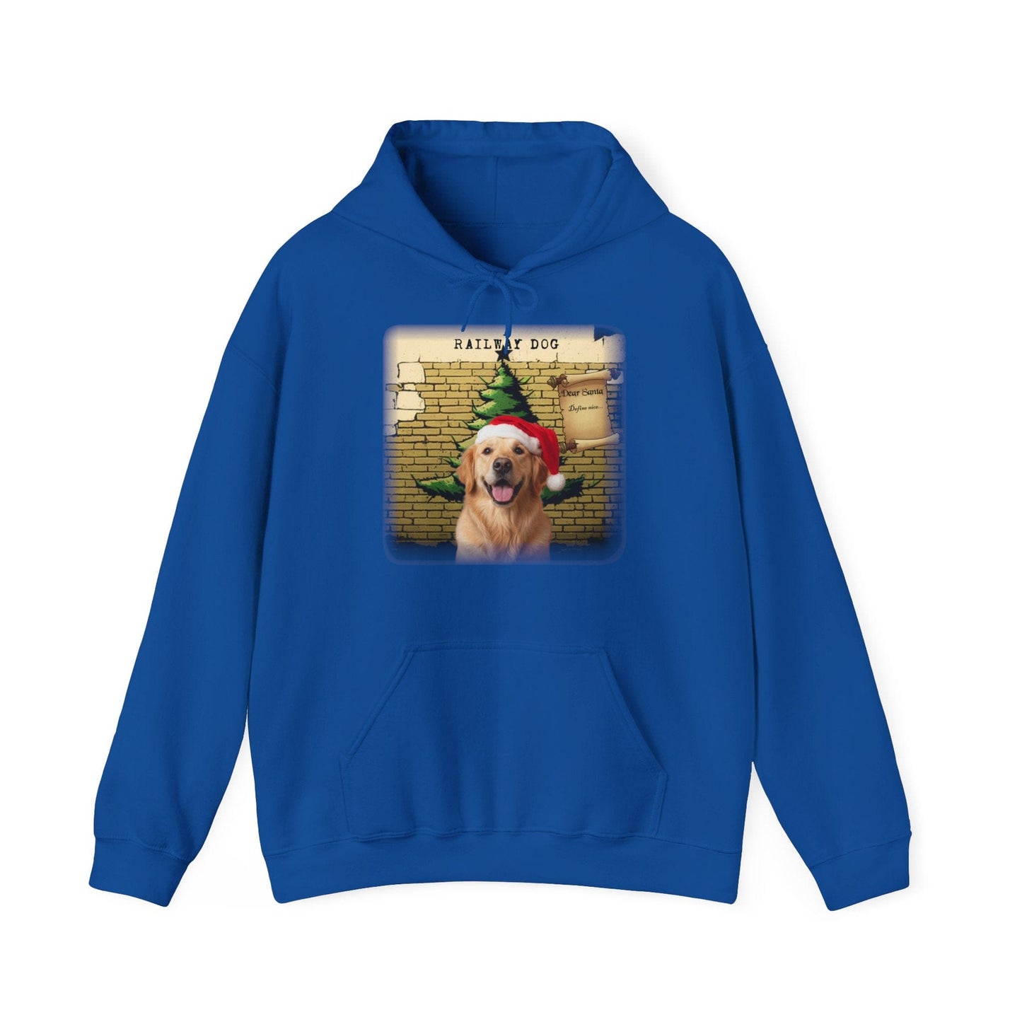 A Railway Dog Dear Santa Hoodie - Vintage Christmas Hoodie - Holiday Pullover - Festive Gift - That Should Be on a T-Shirt