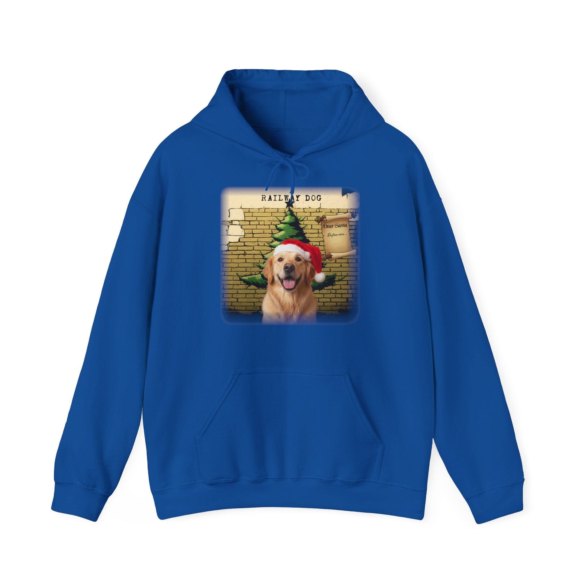 A Railway Dog Dear Santa Hoodie - Vintage Christmas Hoodie - Holiday Pullover - Festive Gift - That Should Be on a T-Shirt