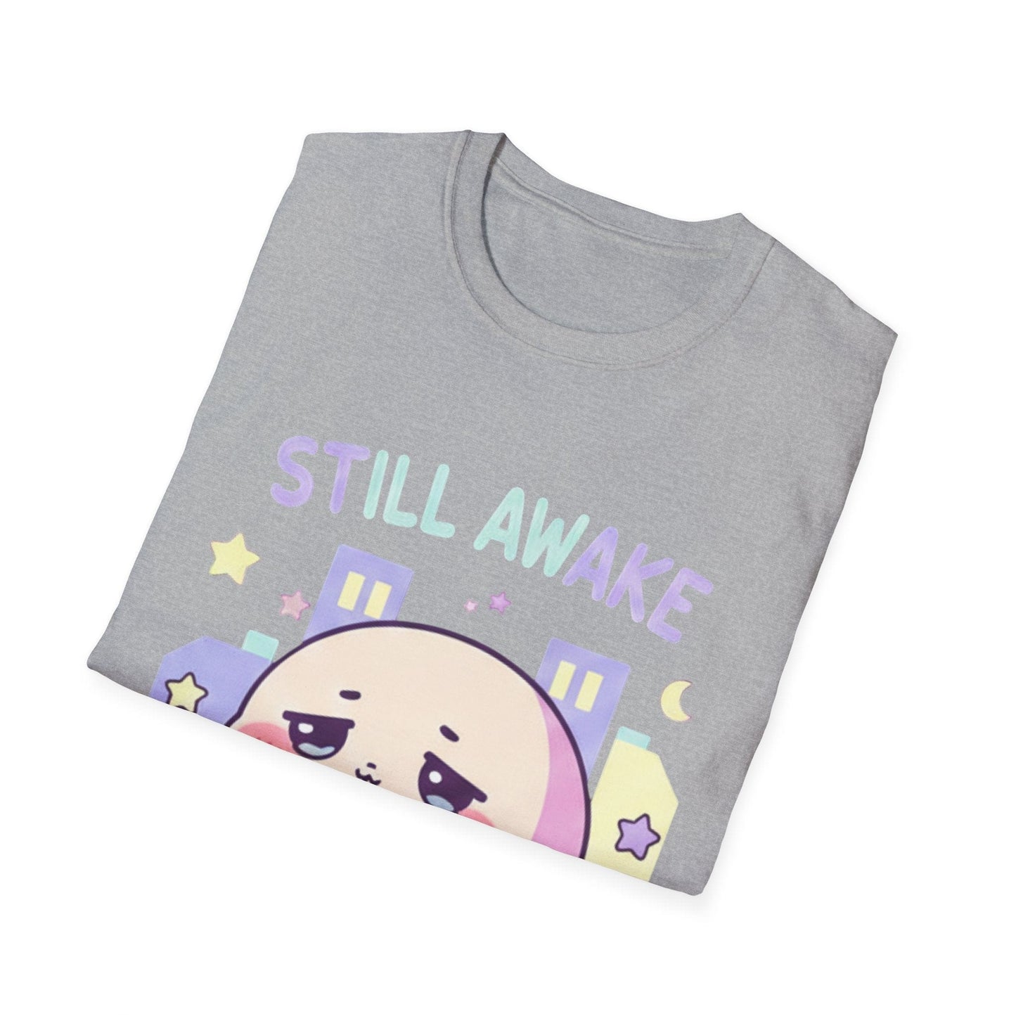 Still Awake Cute Kawaii Sleepy Character T-Shirt - That Should Be on a T-Shirt