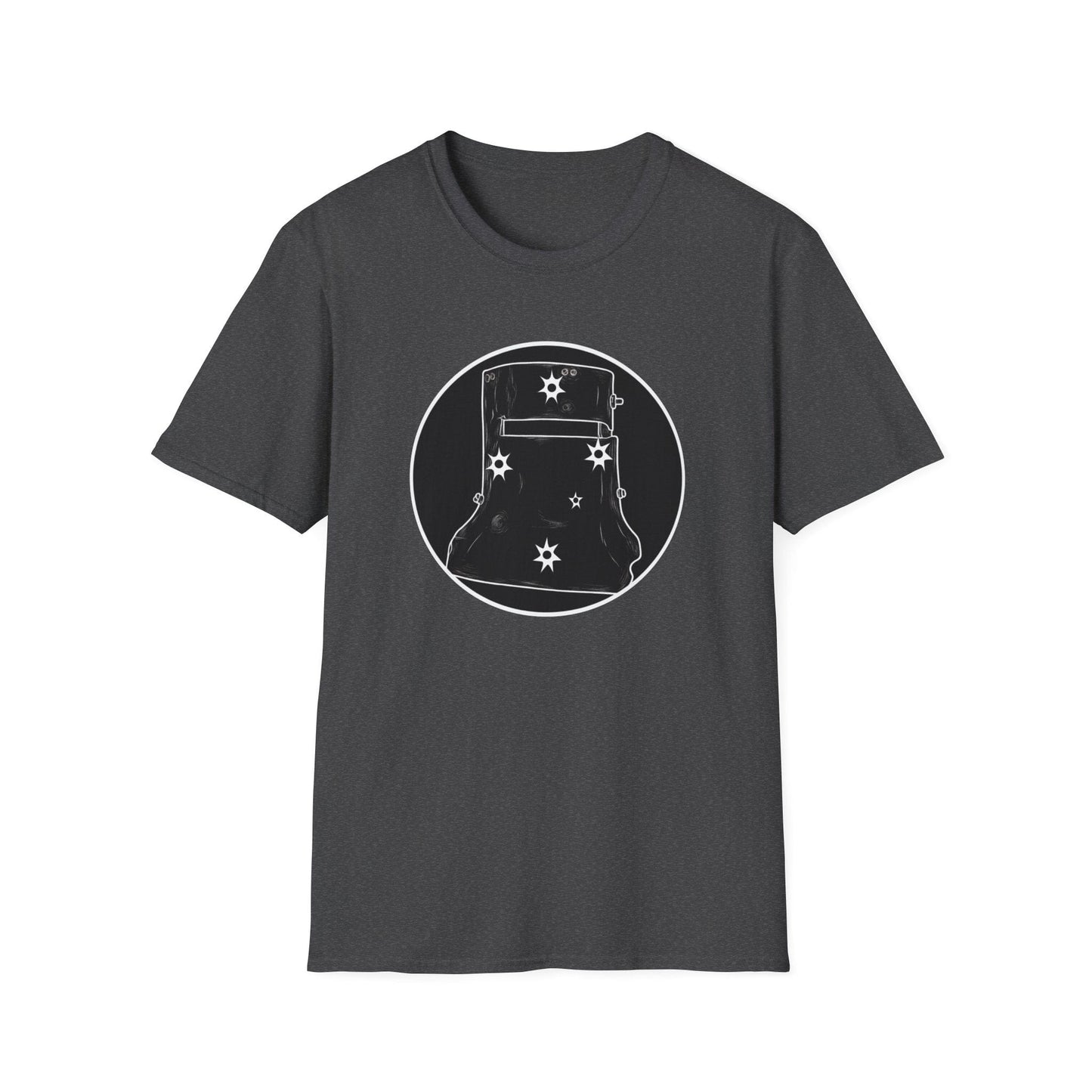 Ned Kelly Outlaw Helmet Graphic T-Shirt - Premium Black Cotton Streetwear - That Should Be on a T-Shirt