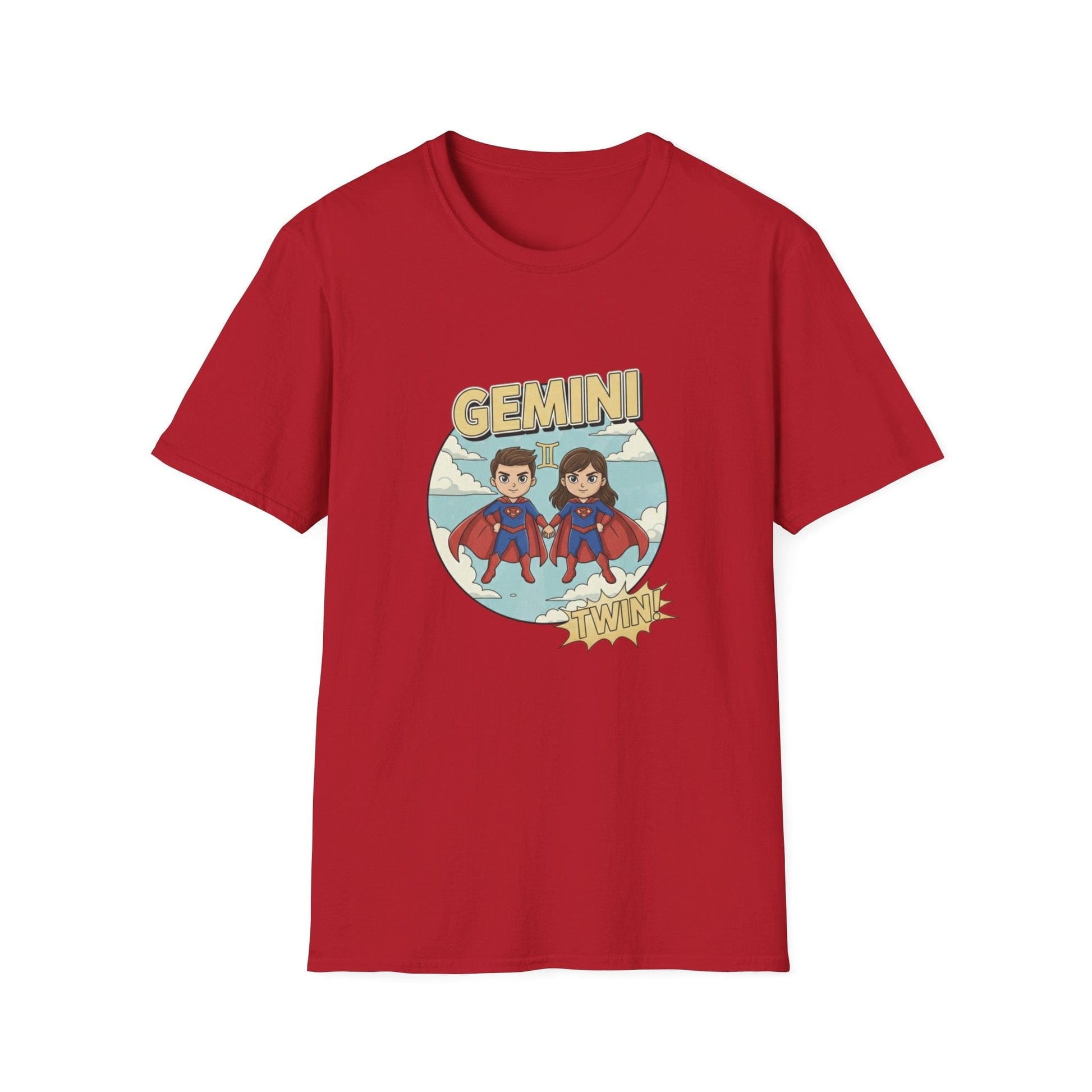 Gemini Zodiac T-Shirt — Cute Twin Superhero Horoscope Tee - That Should Be on a T-Shirt
