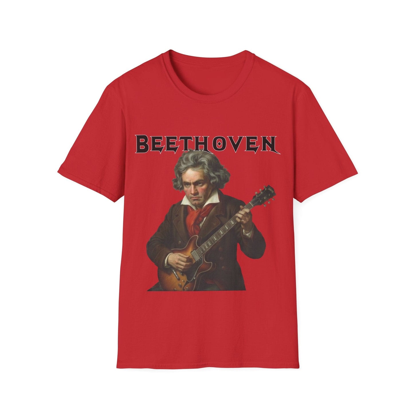 Heavy Metal Composers T-Shirt | Beethoven Shredding Electric Guitar Parody Tee