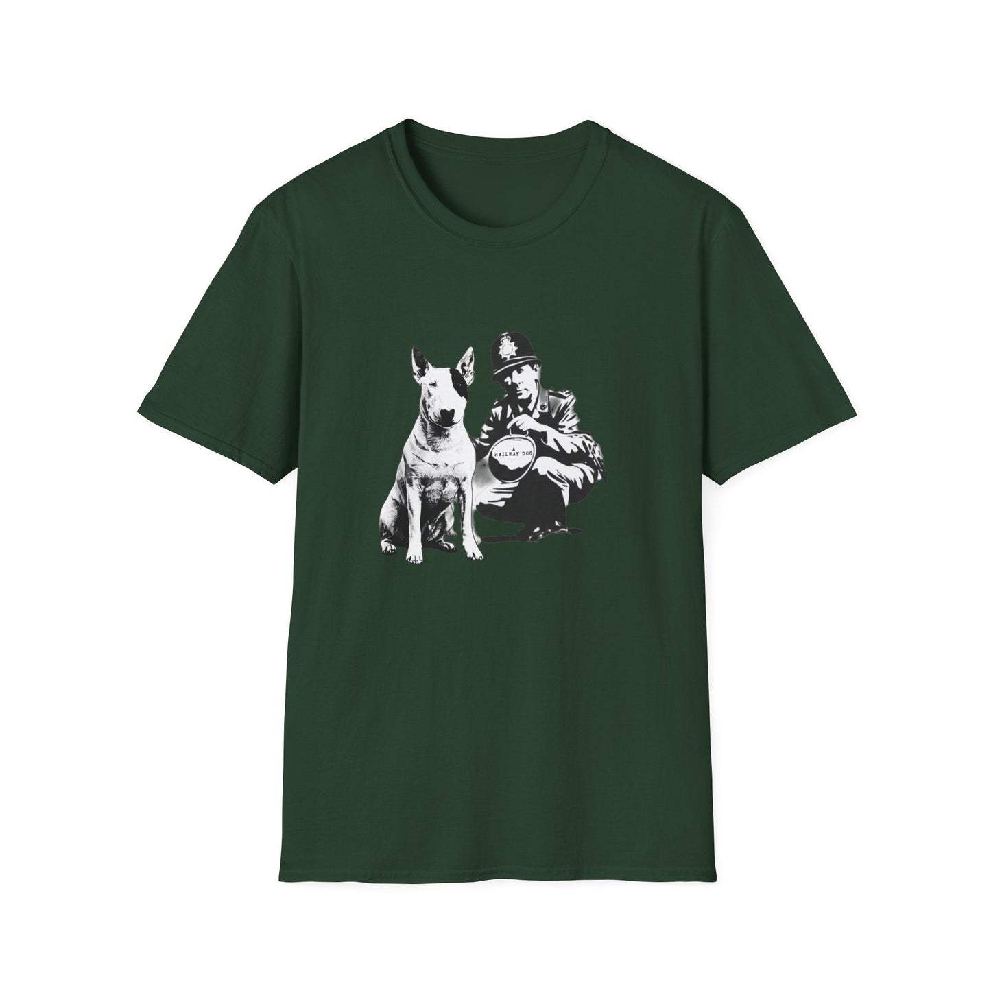 Loyal Mate Dog & Officer Graphic T-Shirt | Vintage Black Dog Lover Tee - That Should Be on a T-Shirt