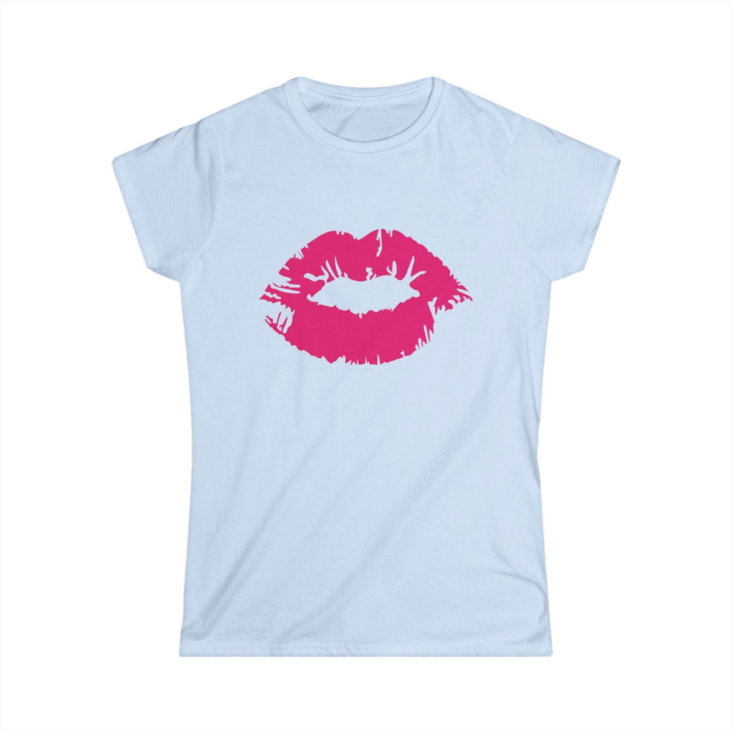 Lips Graphic Tee – Bold Pink Lip Print Women’s T-Shirt