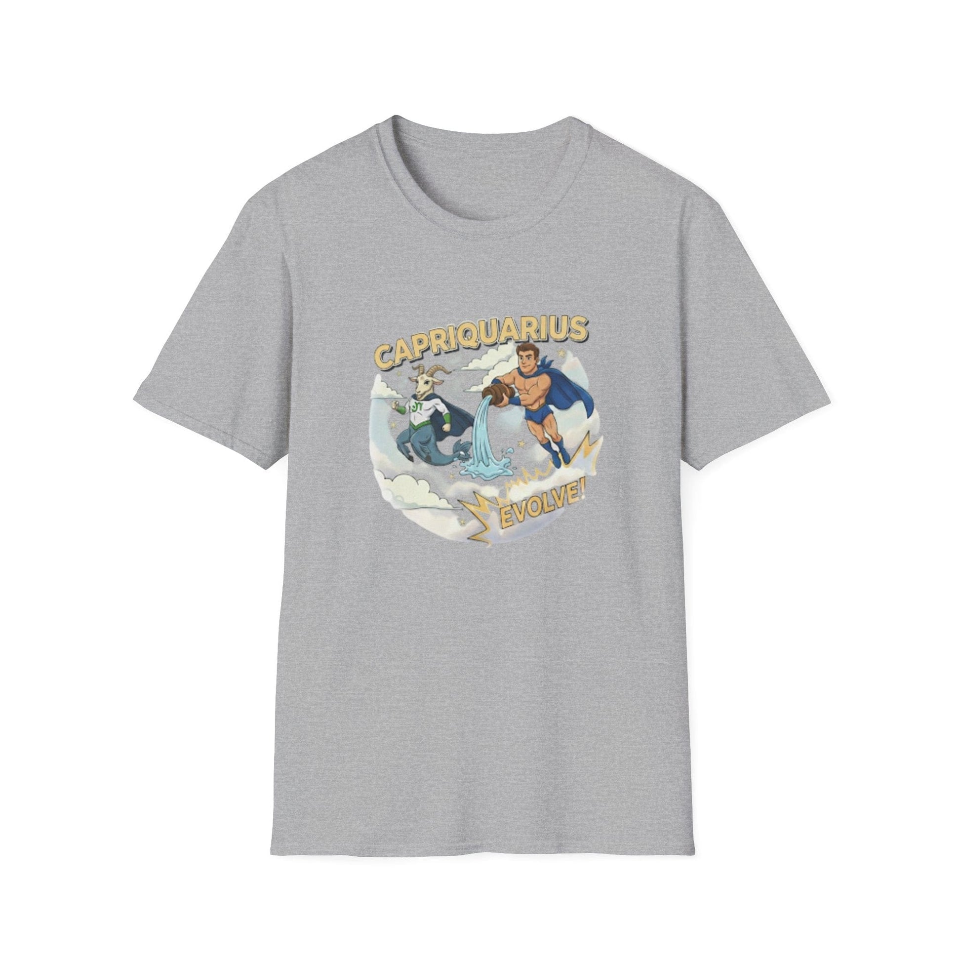 Capriquarius Evolve! Superhero Zodiac Cusp Graphic Tee - That Should Be on a T-Shirt