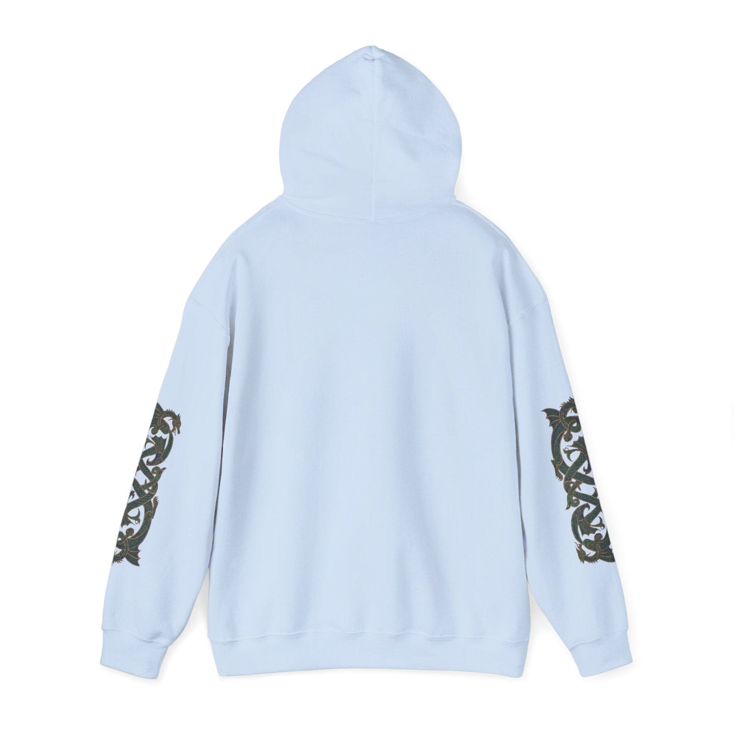 Celtic Dragon Emblem Hoodie – with Full Sleeve Detail