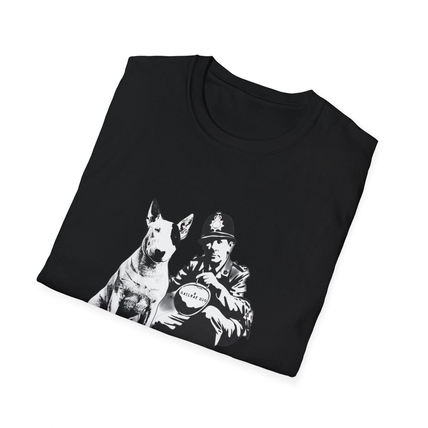 Loyal Mate Dog & Officer Graphic T-Shirt | Vintage Black Dog Lover Tee - That Should Be on a T-Shirt