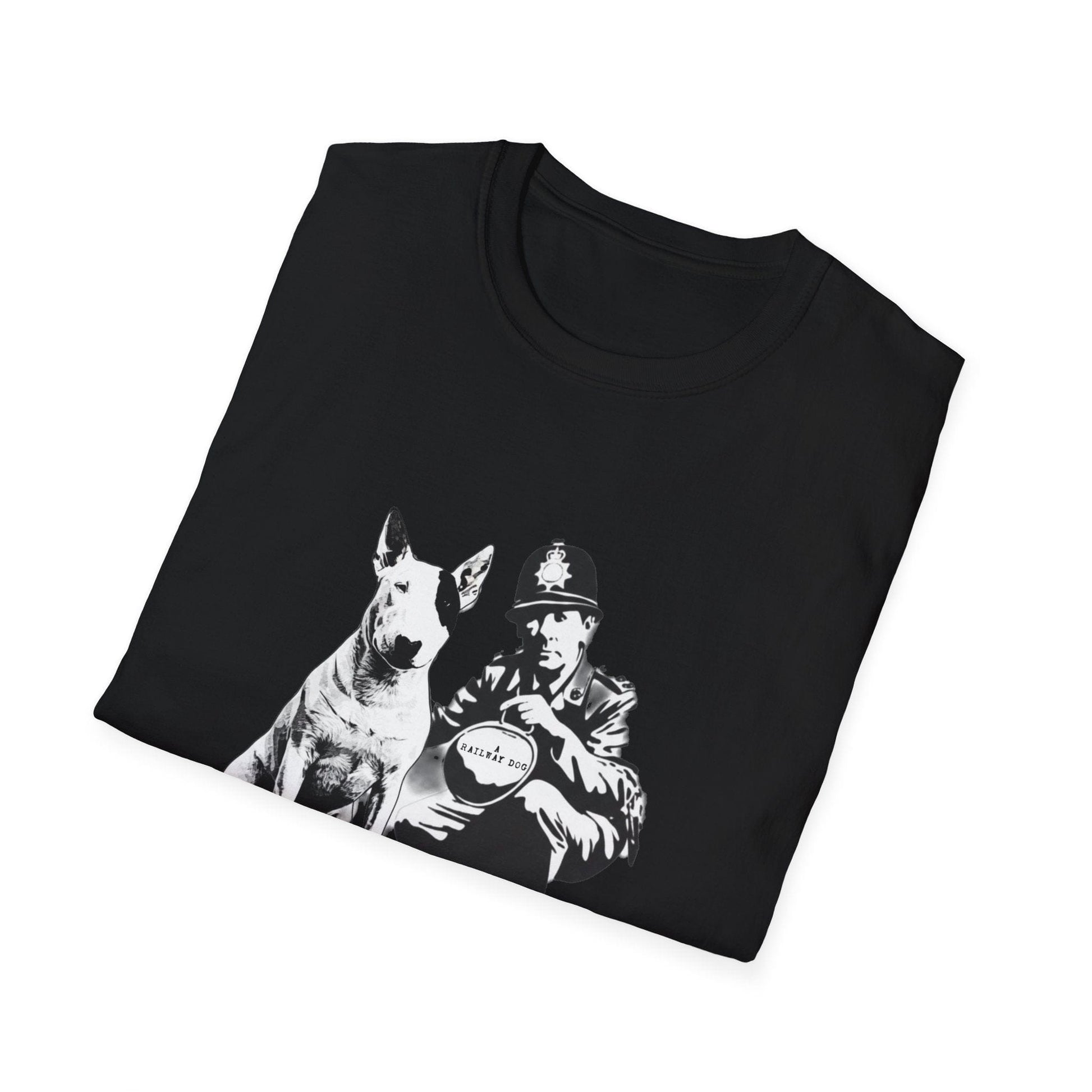 Loyal Mate Dog & Officer Graphic T-Shirt | Vintage Black Dog Lover Tee - That Should Be on a T-Shirt