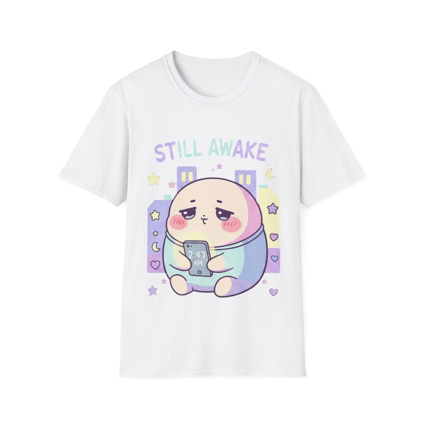 Still Awake Cute Kawaii Sleepy Character T-Shirt - That Should Be on a T-Shirt