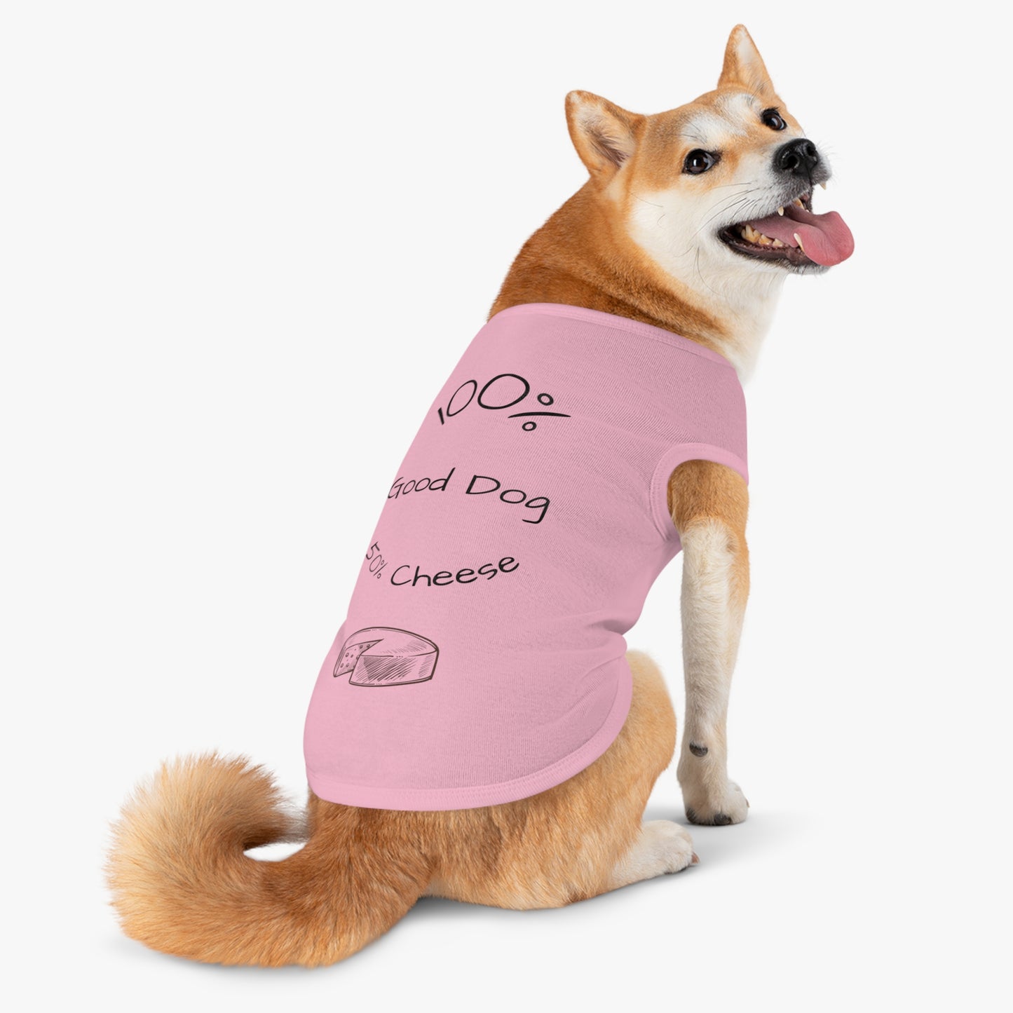 "100% Good Dog 50% Cheese" Pet Tank Top  | Funny Pet Gift Idea