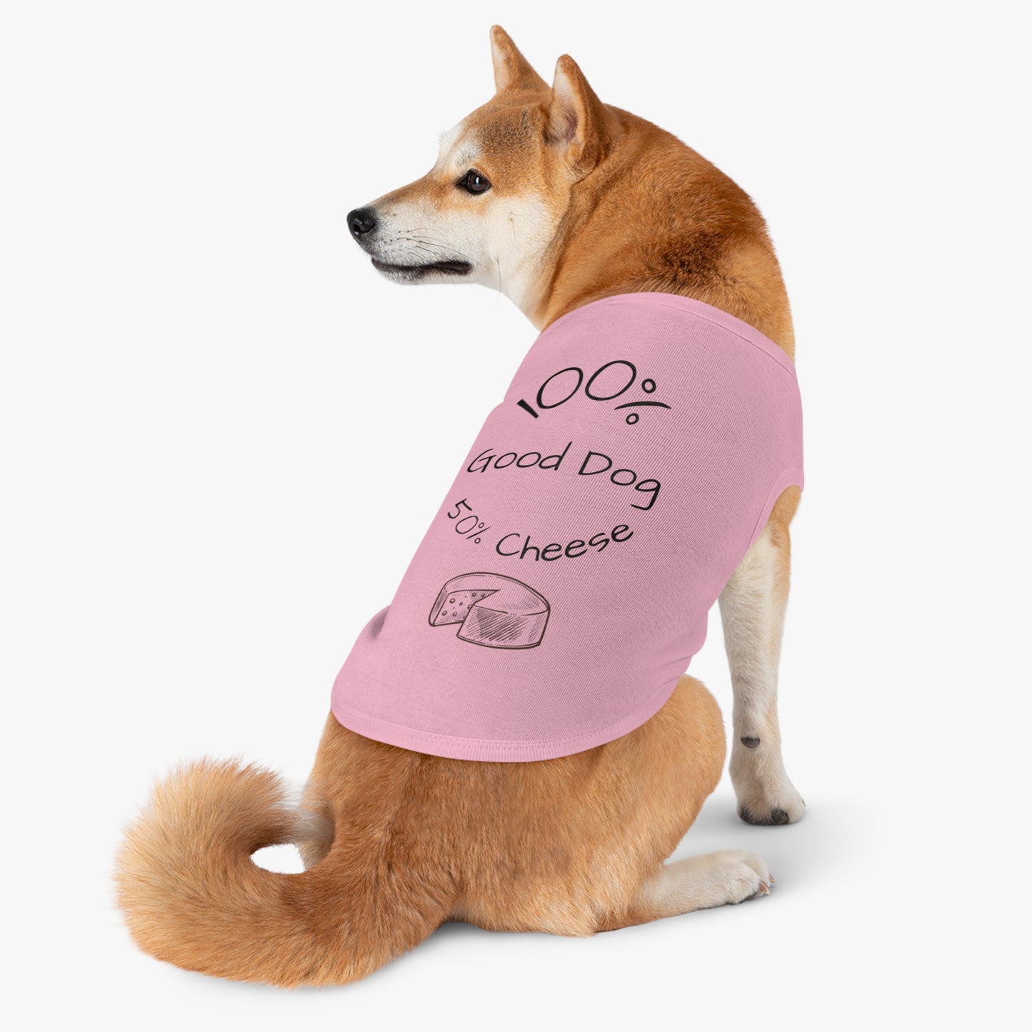 "100% Good Dog 50% Cheese" Pet Tank Top  | Funny Pet Gift Idea