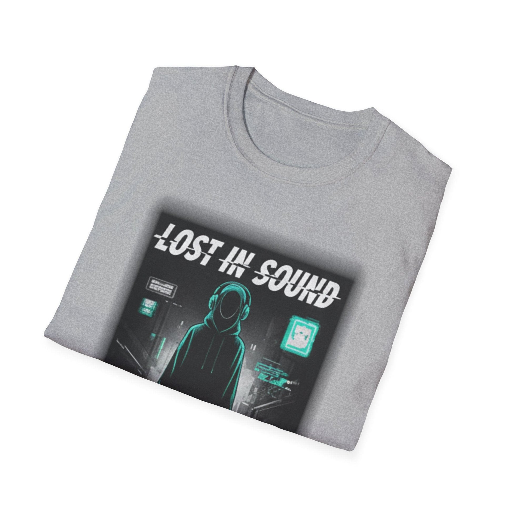 Lost in Sound Graphic Tee — Neon Cyberpunk Music Shirt - That Should Be on a T-Shirt