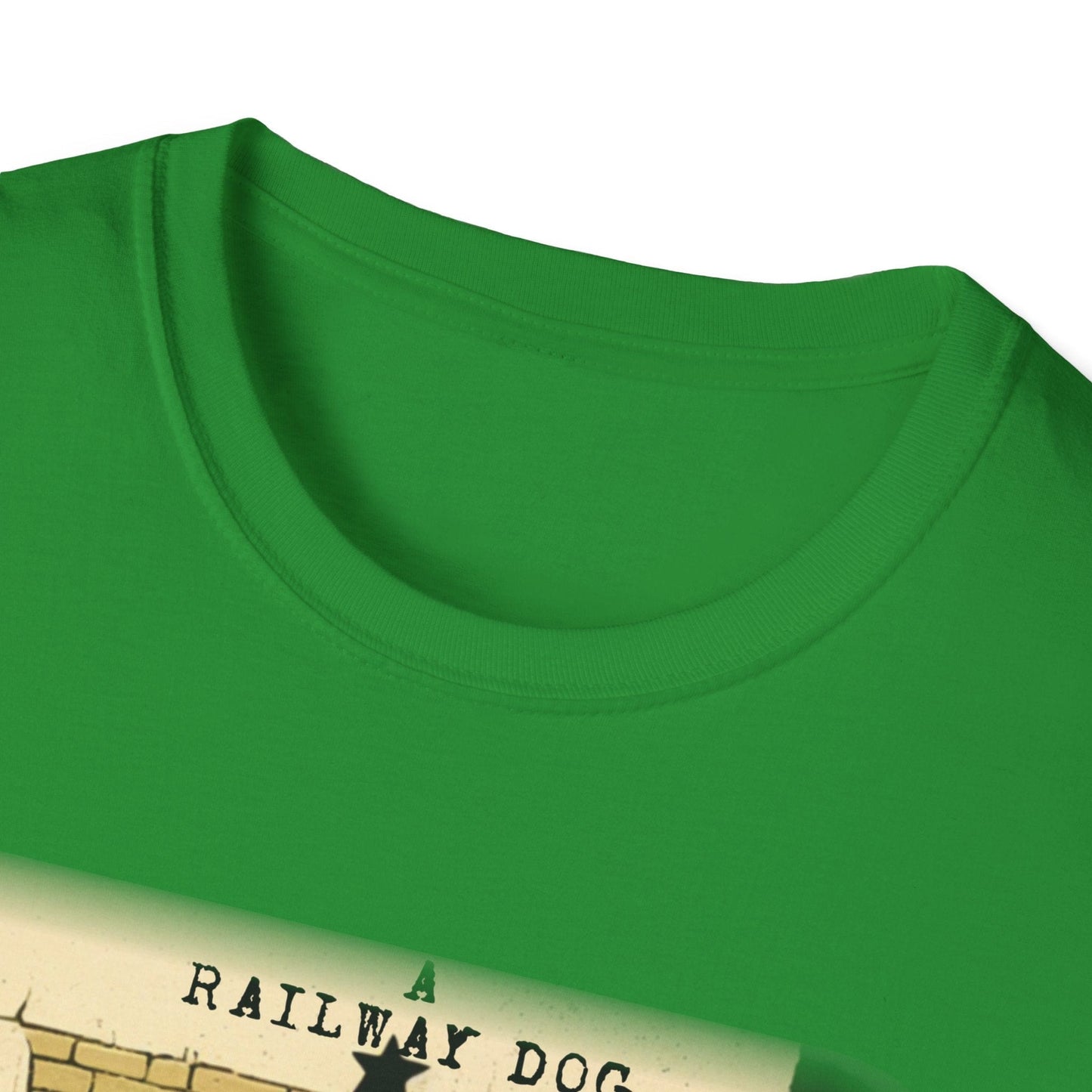 Railway Dog Christmas T-Shirt | Festive Golden Retriever Santa Hat Tee
