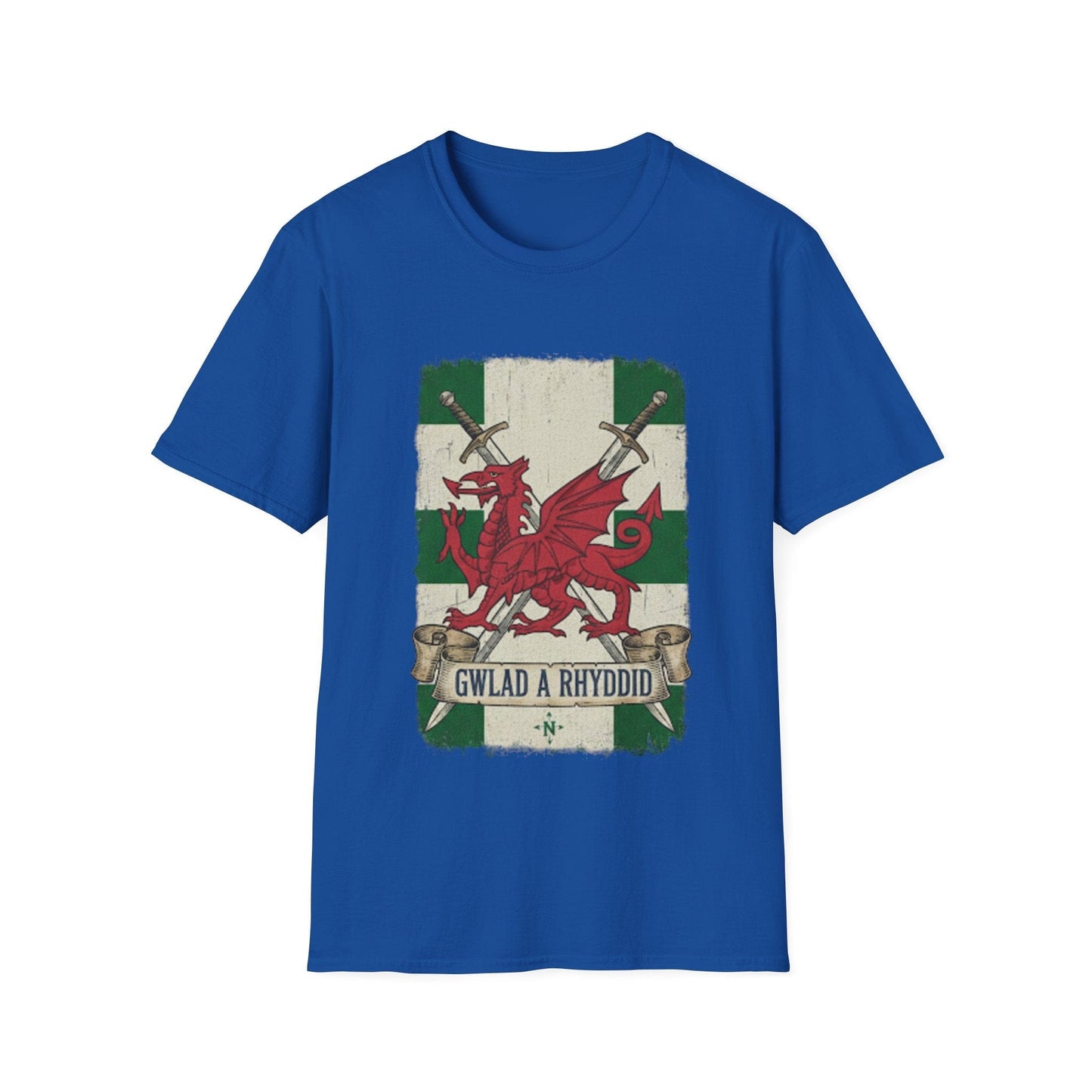 Welsh Flag Dragon T-Shirt — Gwlad Rhyddid Patriotic Tee