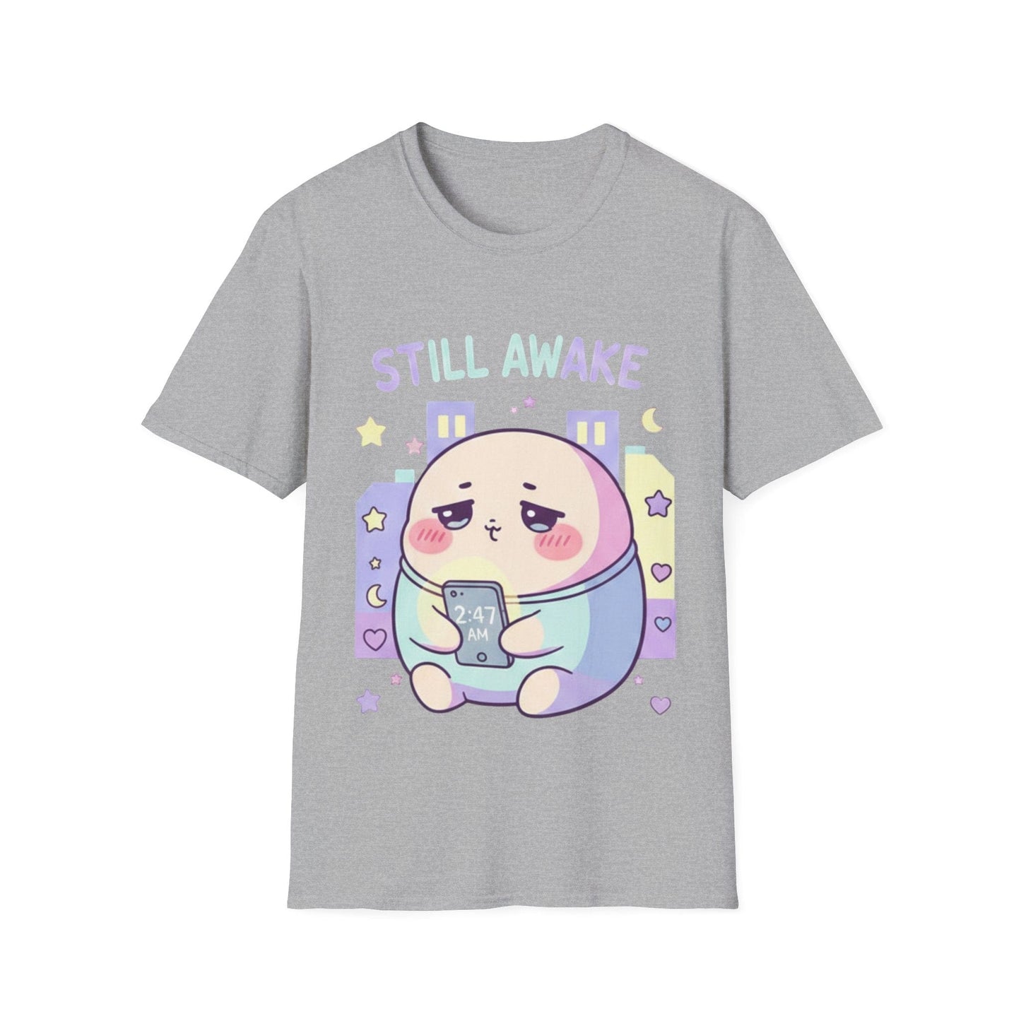 Still Awake Cute Kawaii Sleepy Character T-Shirt - That Should Be on a T-Shirt