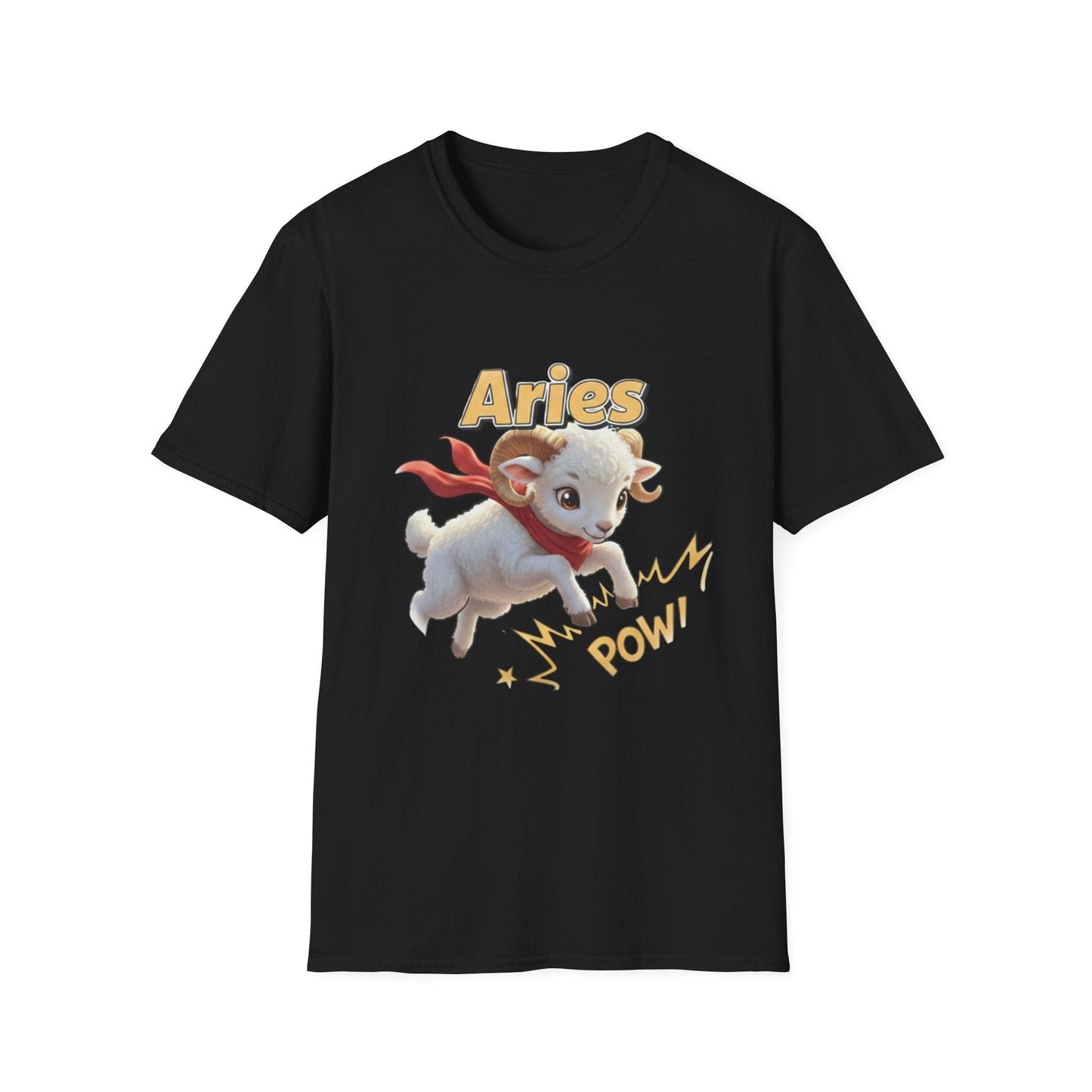 Aries Zodiac T-Shirt — Cute Superhero Ram ‘Pow!’ Graphic Tee - That Should Be on a T-Shirt