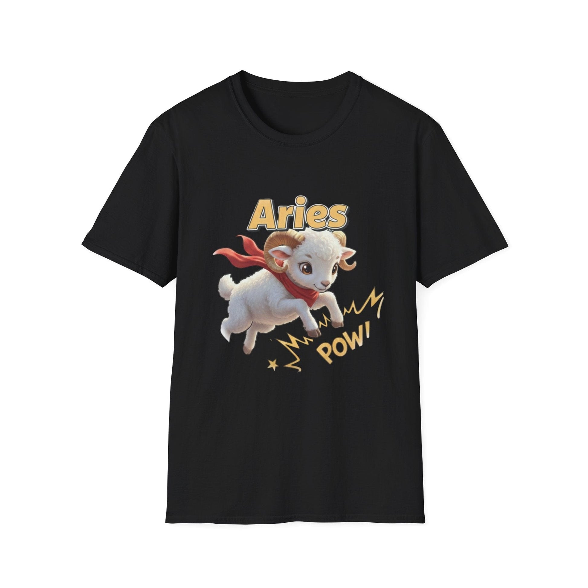 Aries Zodiac T-Shirt — Cute Superhero Ram ‘Pow!’ Graphic Tee - That Should Be on a T-Shirt