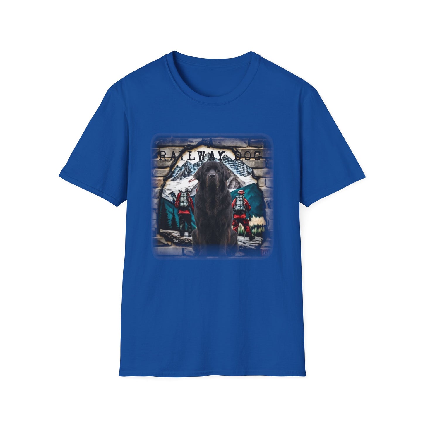 Newfoundland Railway Dog Tshirt | Gentle Giant Train Tee | Newfie Lover Gift