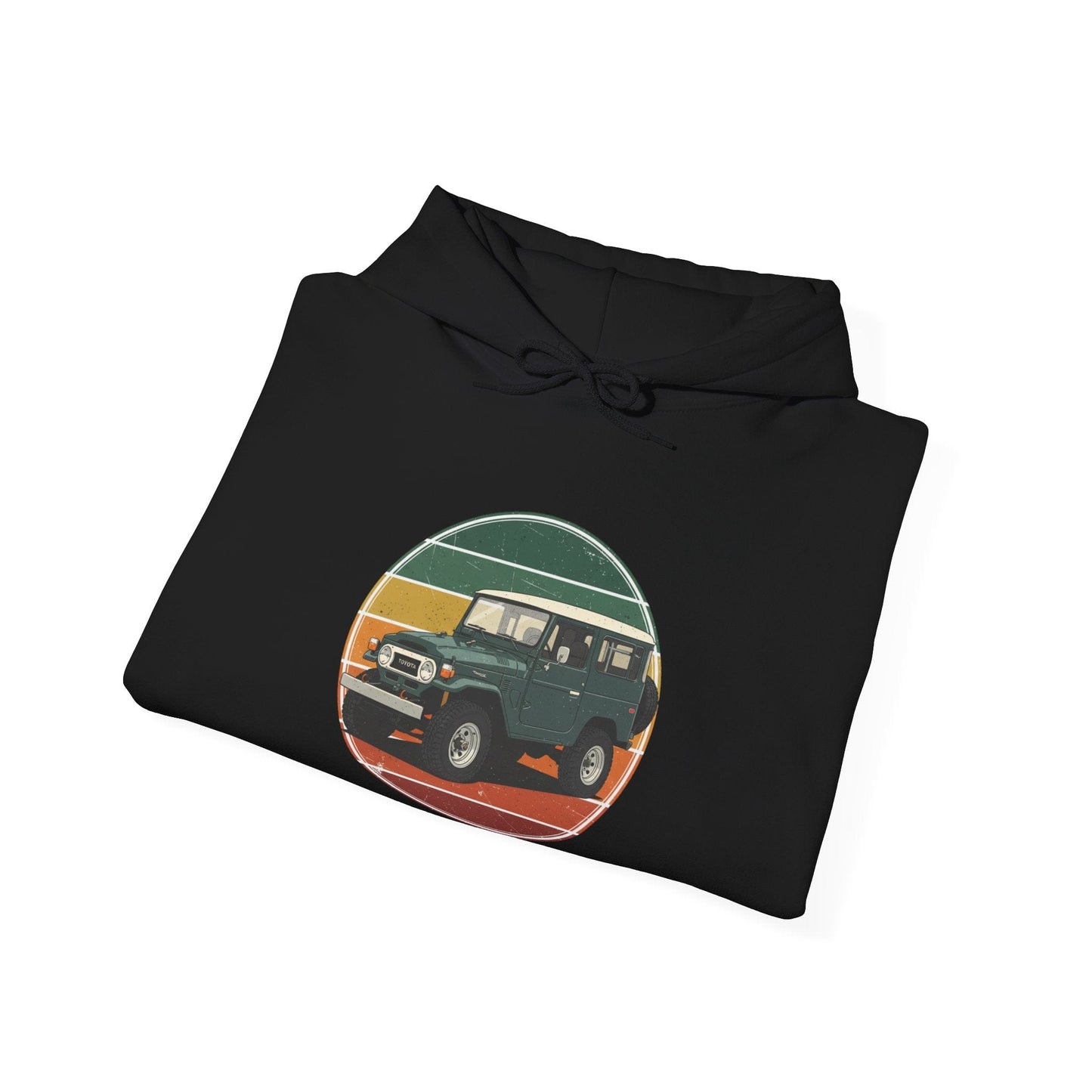Vintage Off-Road SUV Hoodie — Retro Sunset Truck Pullover - That Should Be on a T-Shirt