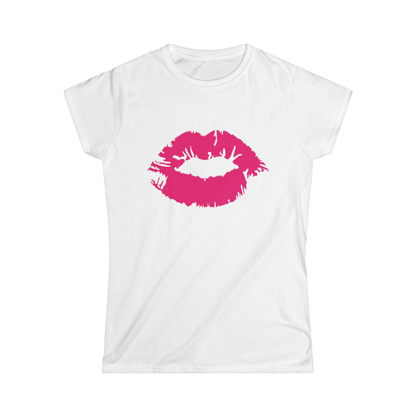 Lips Graphic Tee – Bold Pink Lip Print Women’s T-Shirt