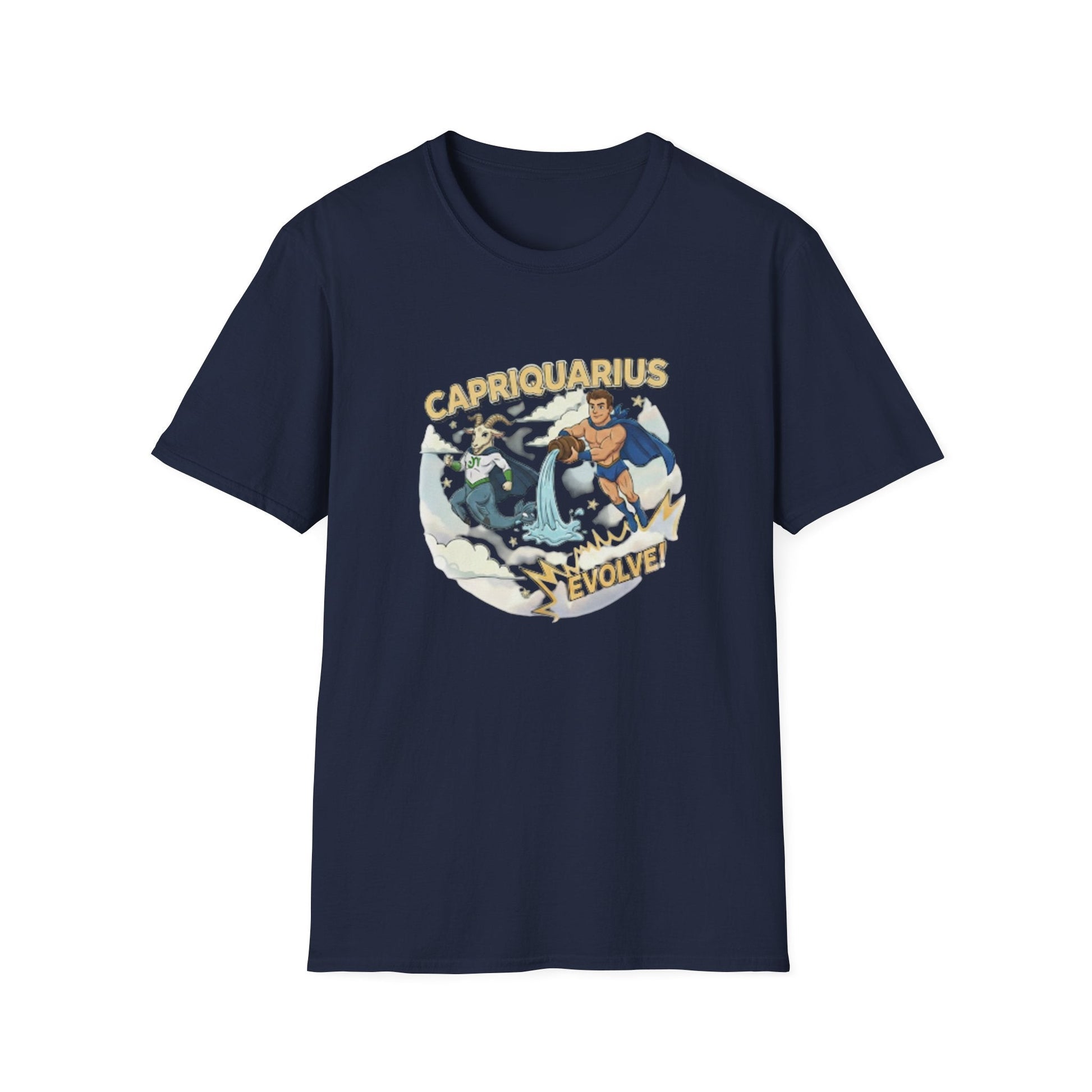 Capriquarius Evolve! Superhero Zodiac Cusp Graphic Tee - That Should Be on a T-Shirt