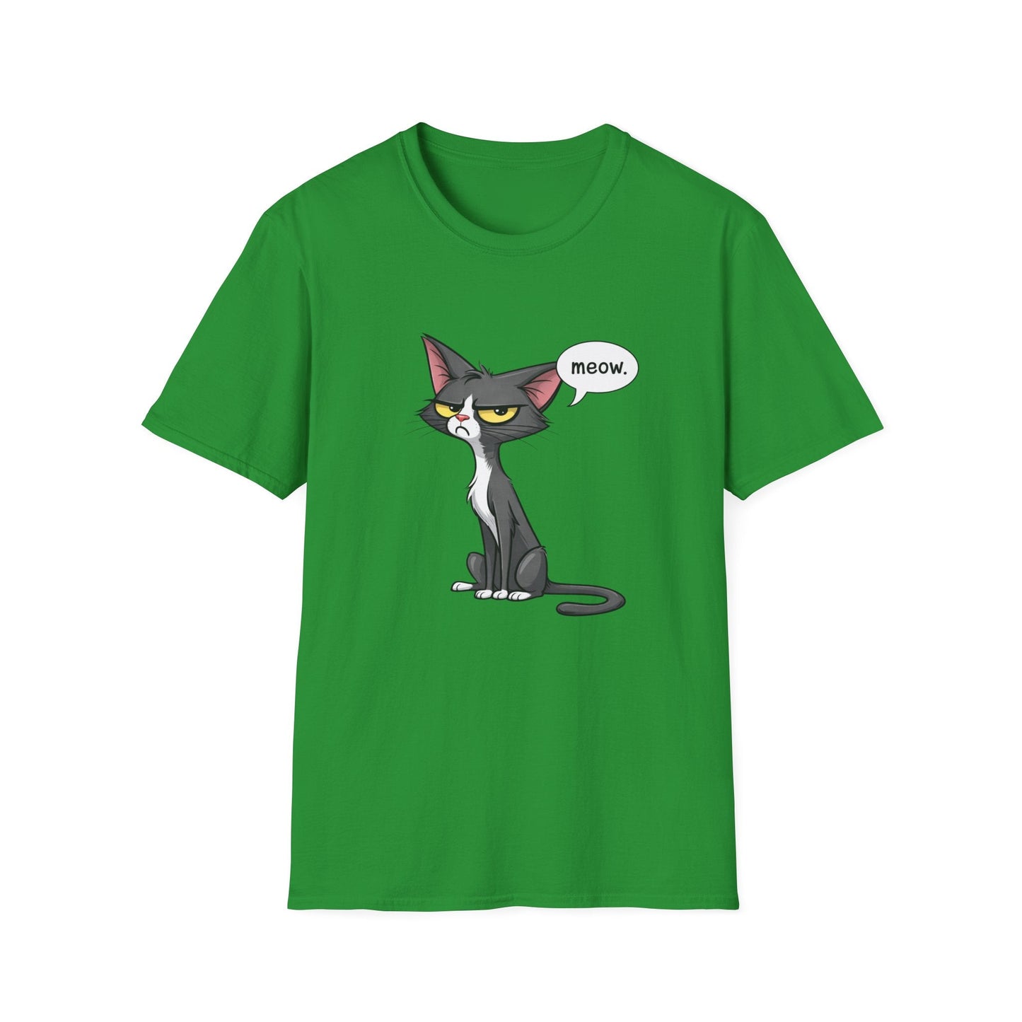 Grumpy Cat "Meow" Graphic T-Shirt - Sassy Cat Tee - That Should Be on a T-Shirt