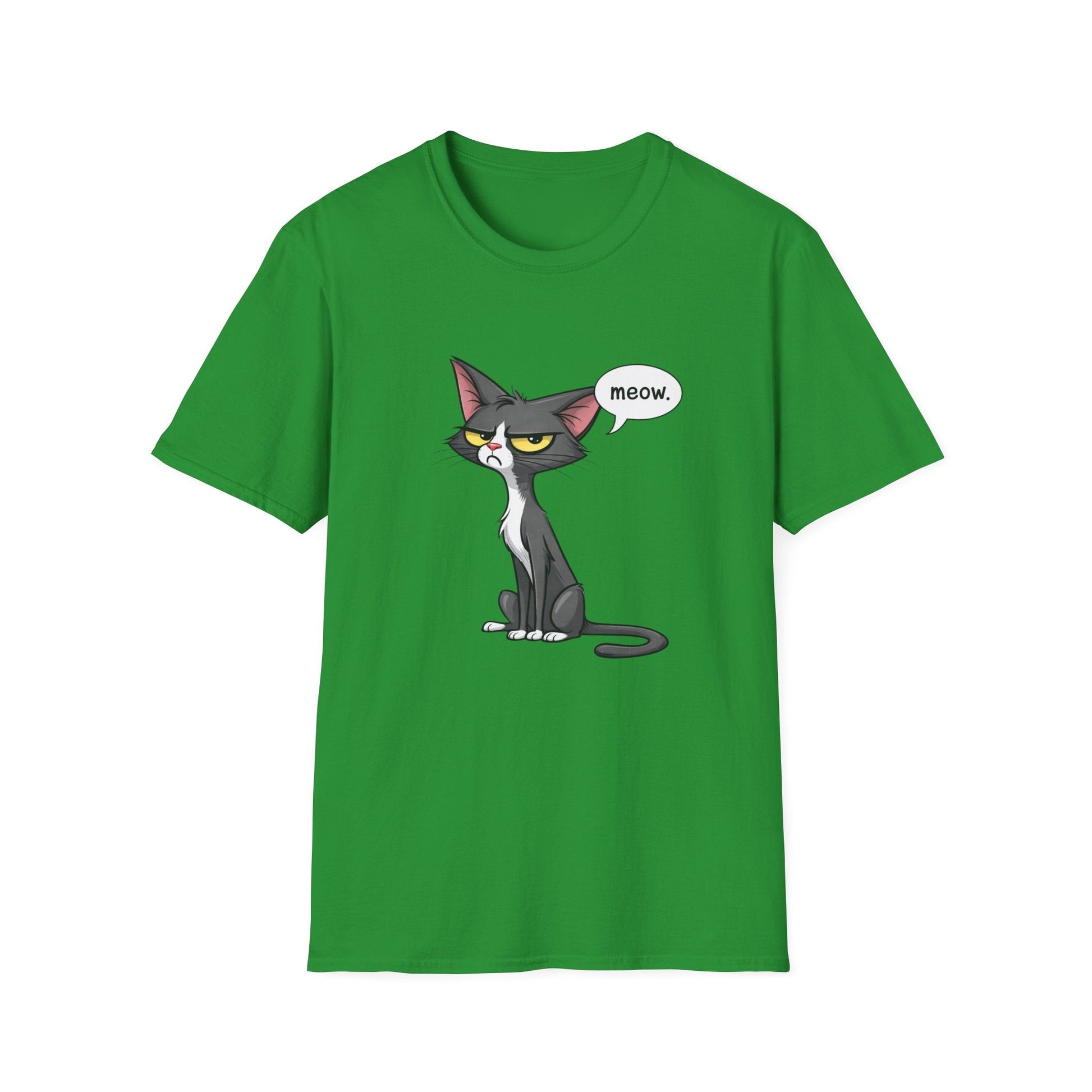 Grumpy Cat "Meow" Graphic T-Shirt - Sassy Cat Tee - That Should Be on a T-Shirt