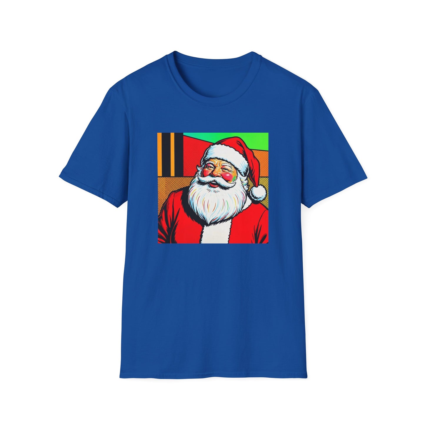 Pop Art Santa T-Shirt | Modern Retro Christmas Graphic Tee