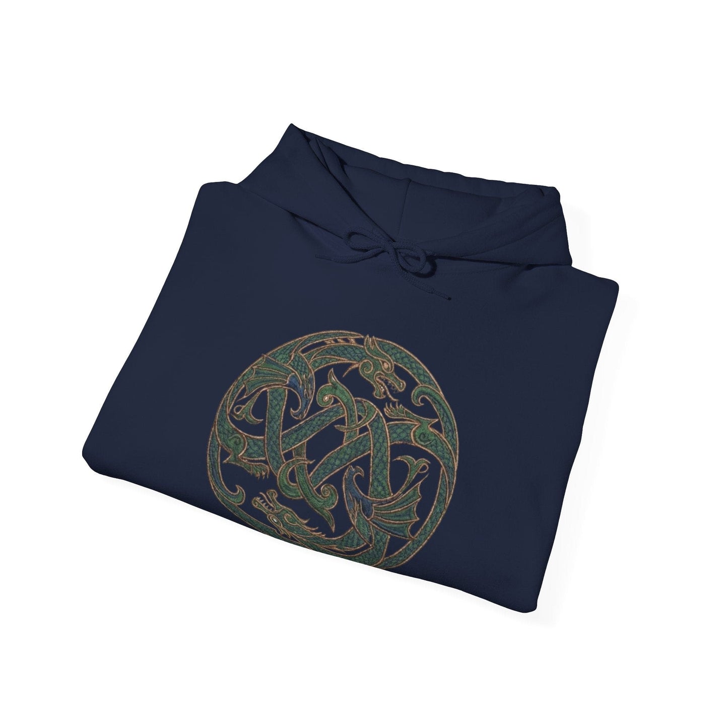 Celtic Dragon Emblem Hoodie – with Full Sleeve Detail