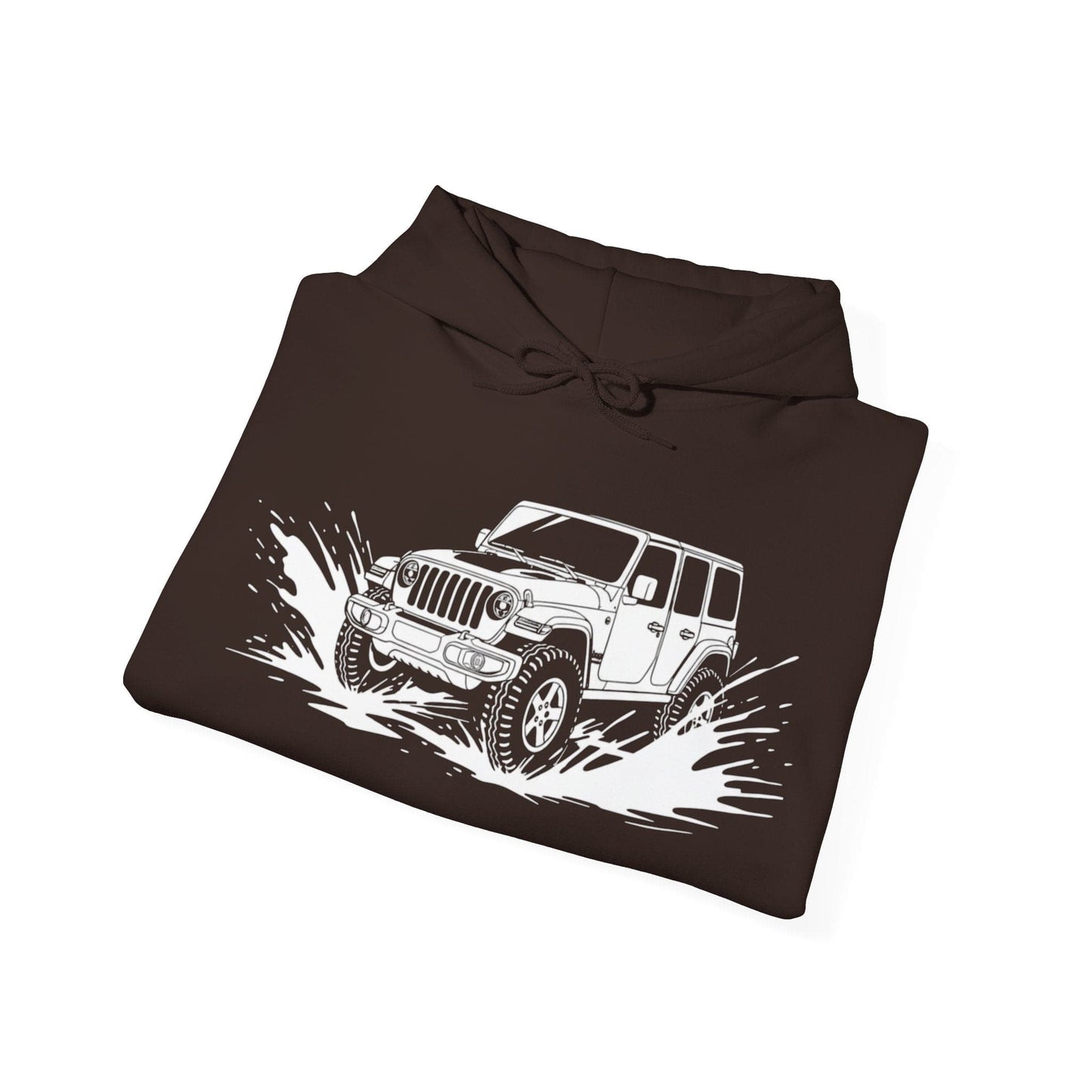 Jeep Wrangler Off-Road Splash Hoodie - 'Mud Life' Sleeve Print