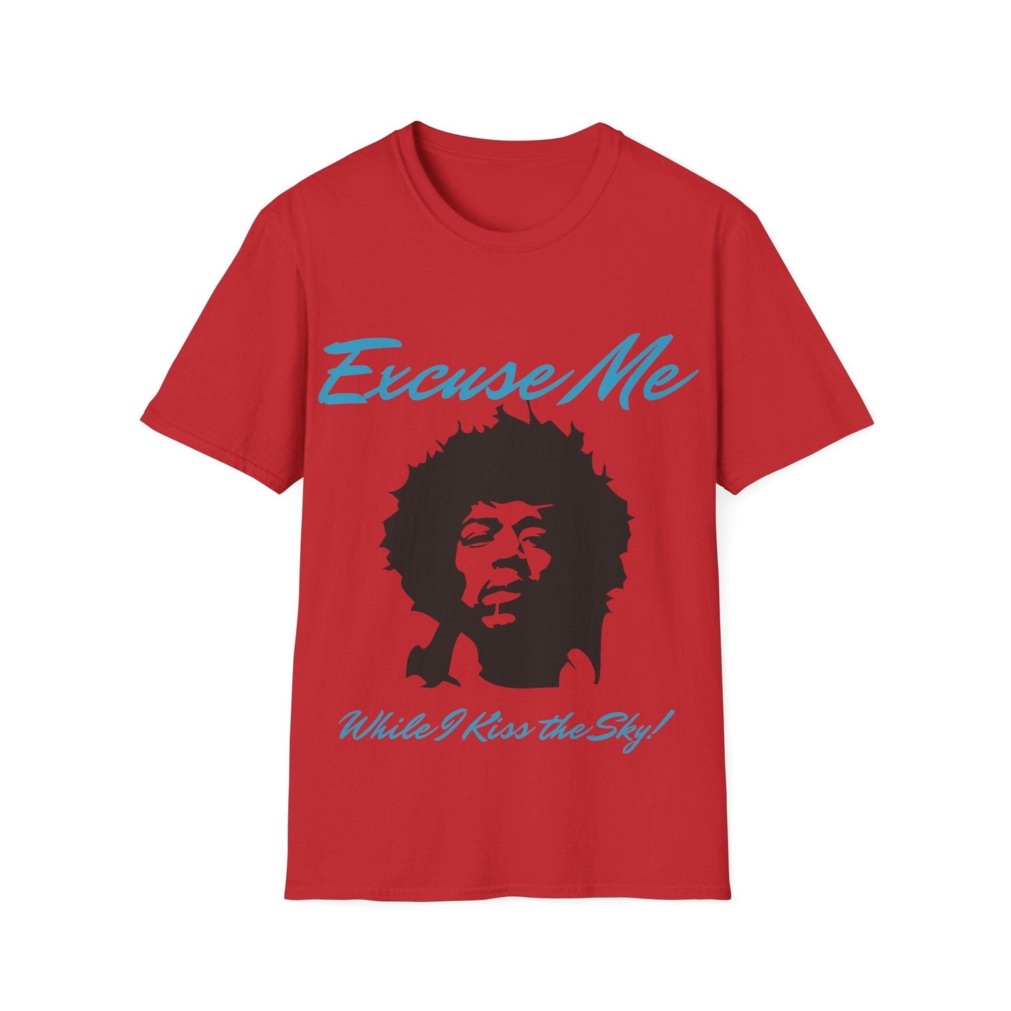 Jimi Hendrix Inspired T-Shirt - 'Excuse Me While I Kiss the Sky' Design