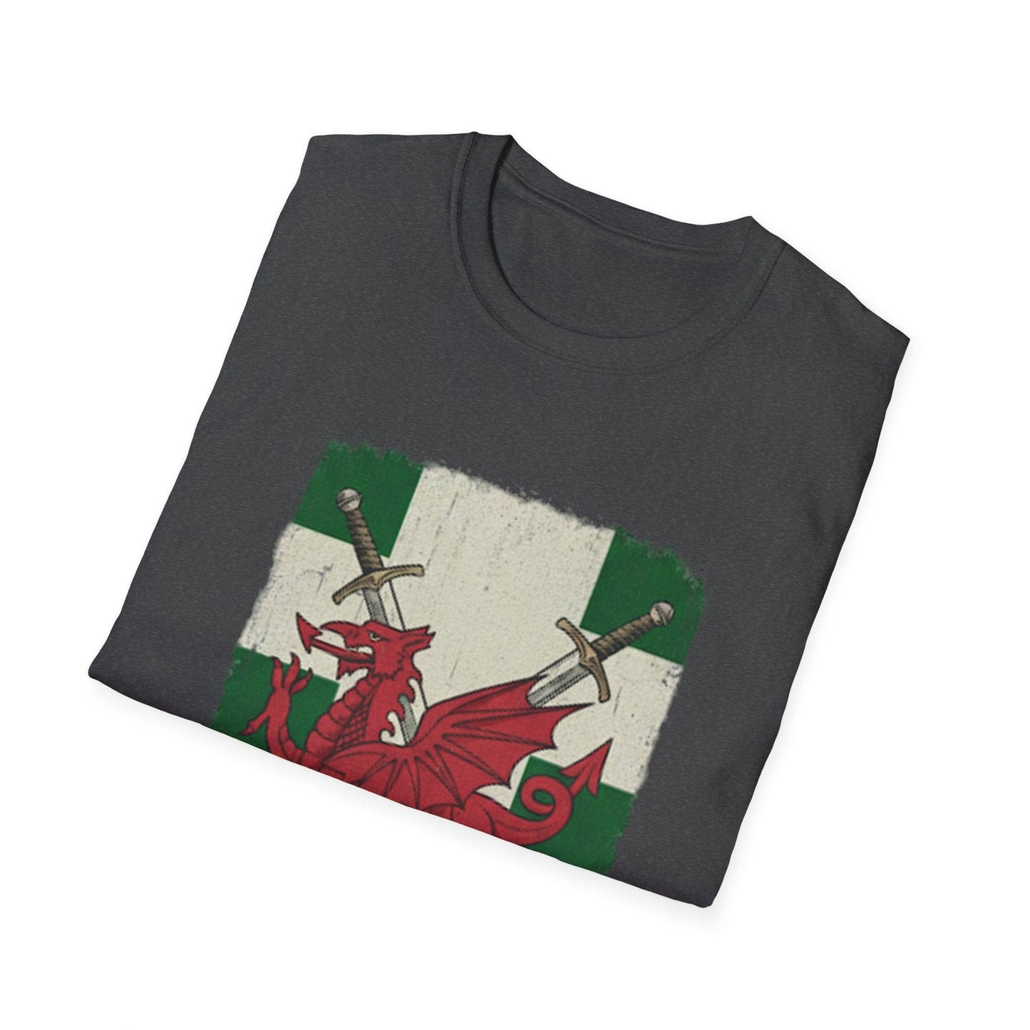 Welsh Flag Dragon T-Shirt — Gwlad Rhyddid Patriotic Tee