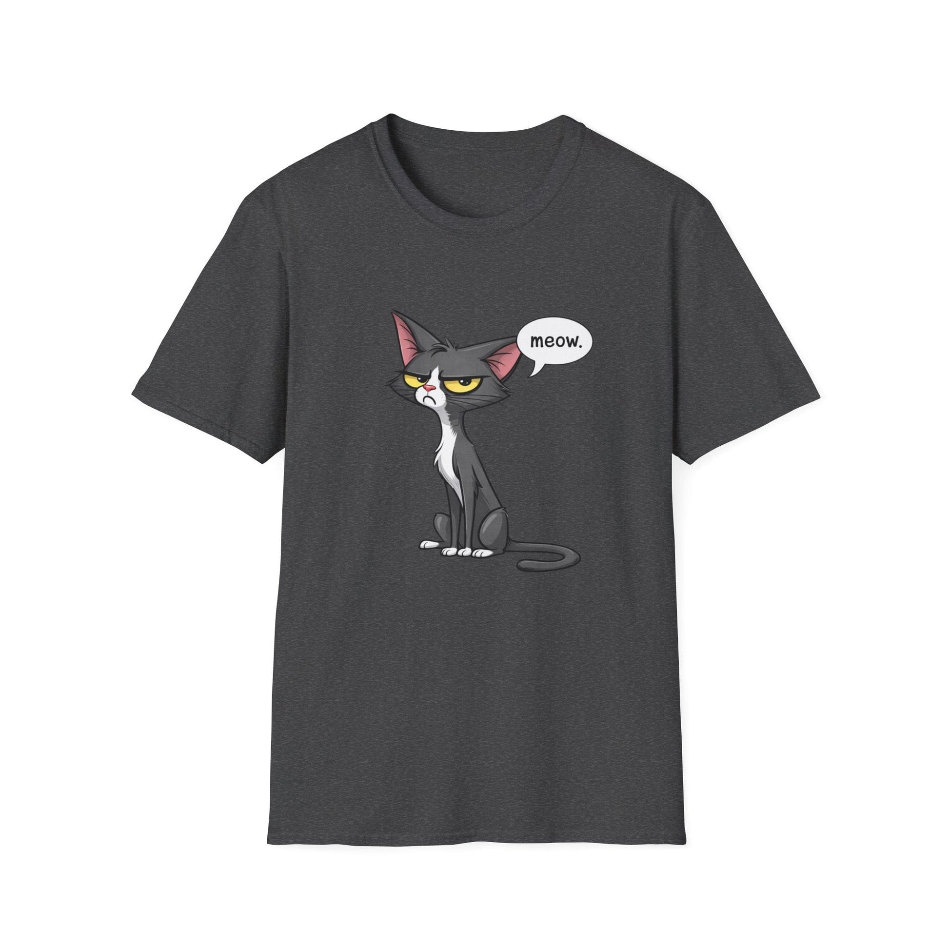 Grumpy Cat "Meow" Graphic T-Shirt - Sassy Cat Tee - That Should Be on a T-Shirt