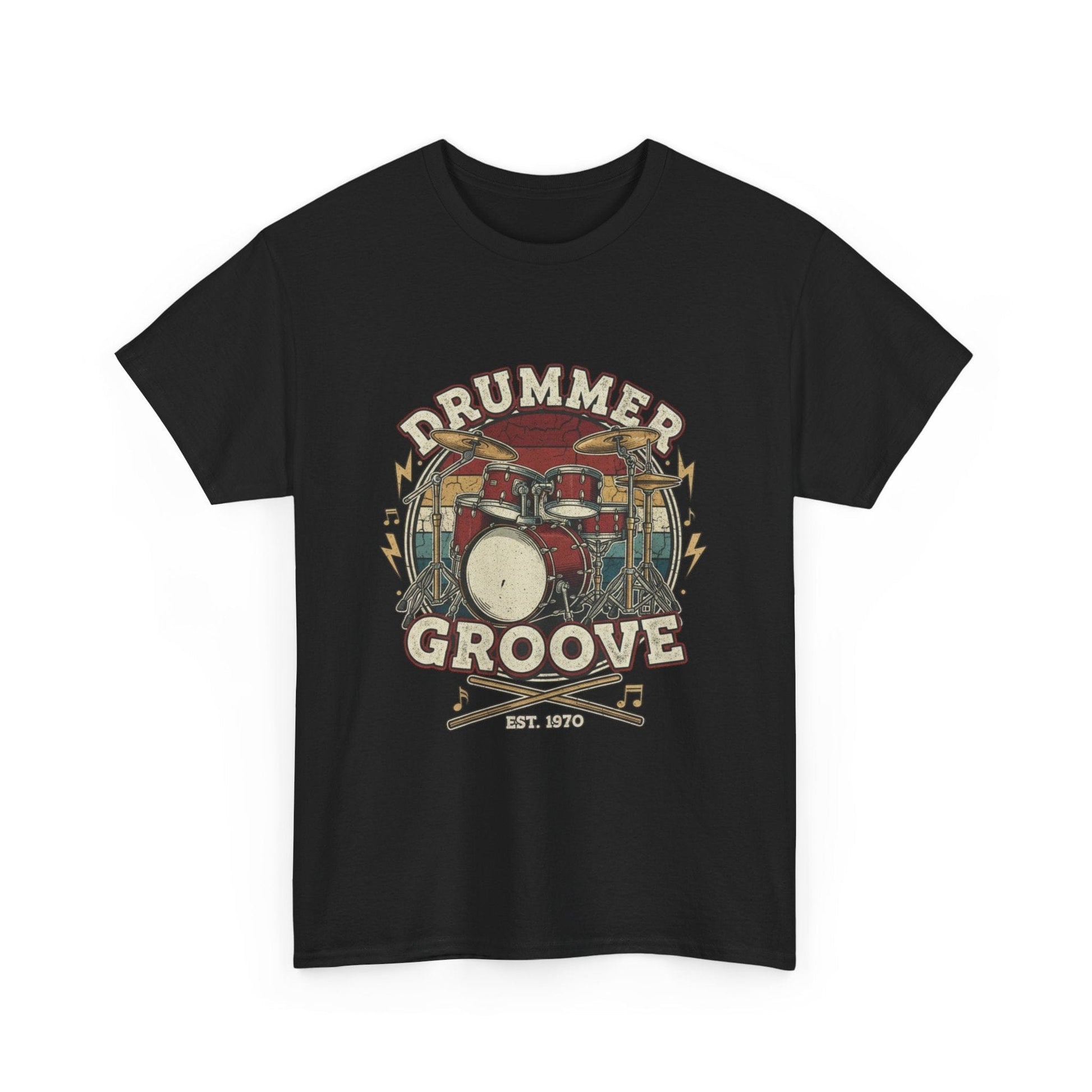 Vintage Drummer T-Shirt | Retro Drum Set Graphic Tee | Music Lover Gift for Drummers | Premium Cotton Shirt - That Should Be on a T-Shirt