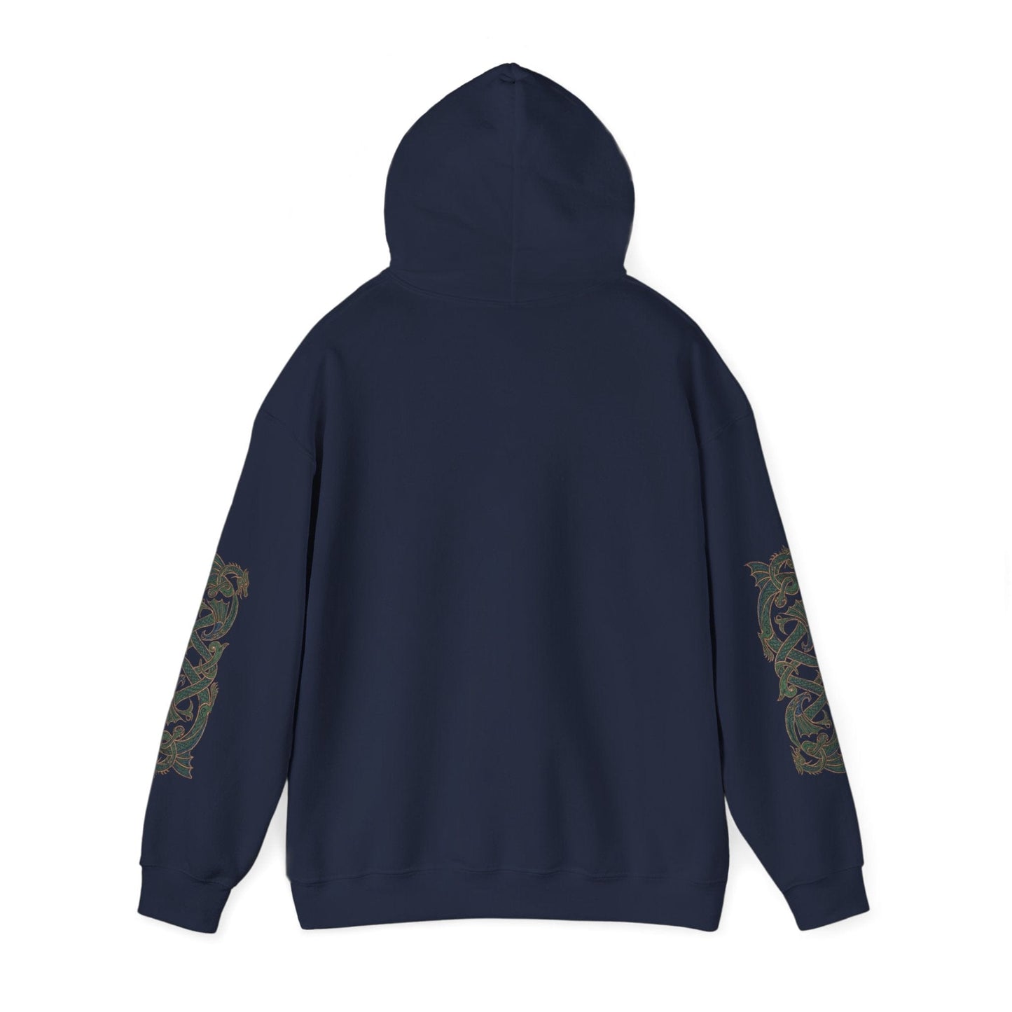 Celtic Dragon Emblem Hoodie – with Full Sleeve Detail