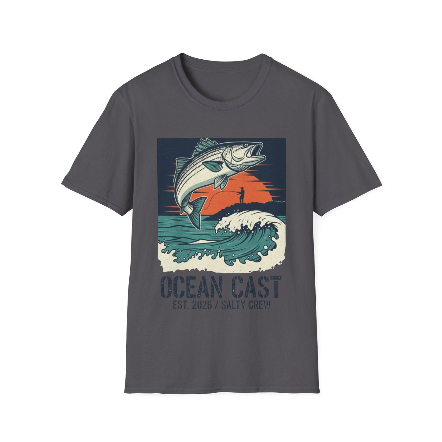 Salty Crew "Ocean Cast" Graphic Tee – Vintage Surf & Turf Style - That Should Be on a T-Shirt