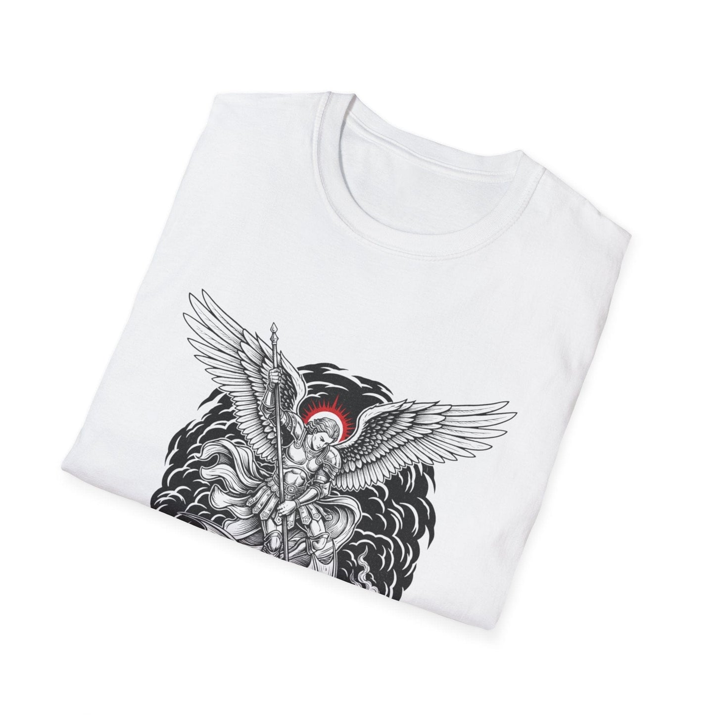 The Archangel Slayer: Saint Michael Defeats the Dragon Graphic T-Shirt - That Should Be on a T-Shirt