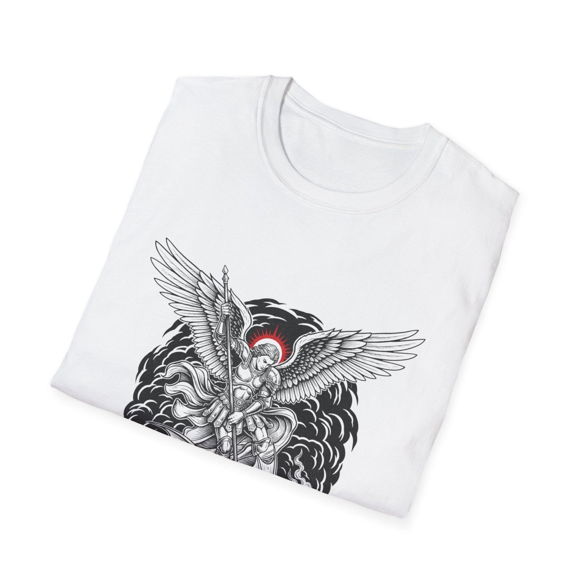 The Archangel Slayer: Saint Michael Defeats the Dragon Graphic T-Shirt - That Should Be on a T-Shirt